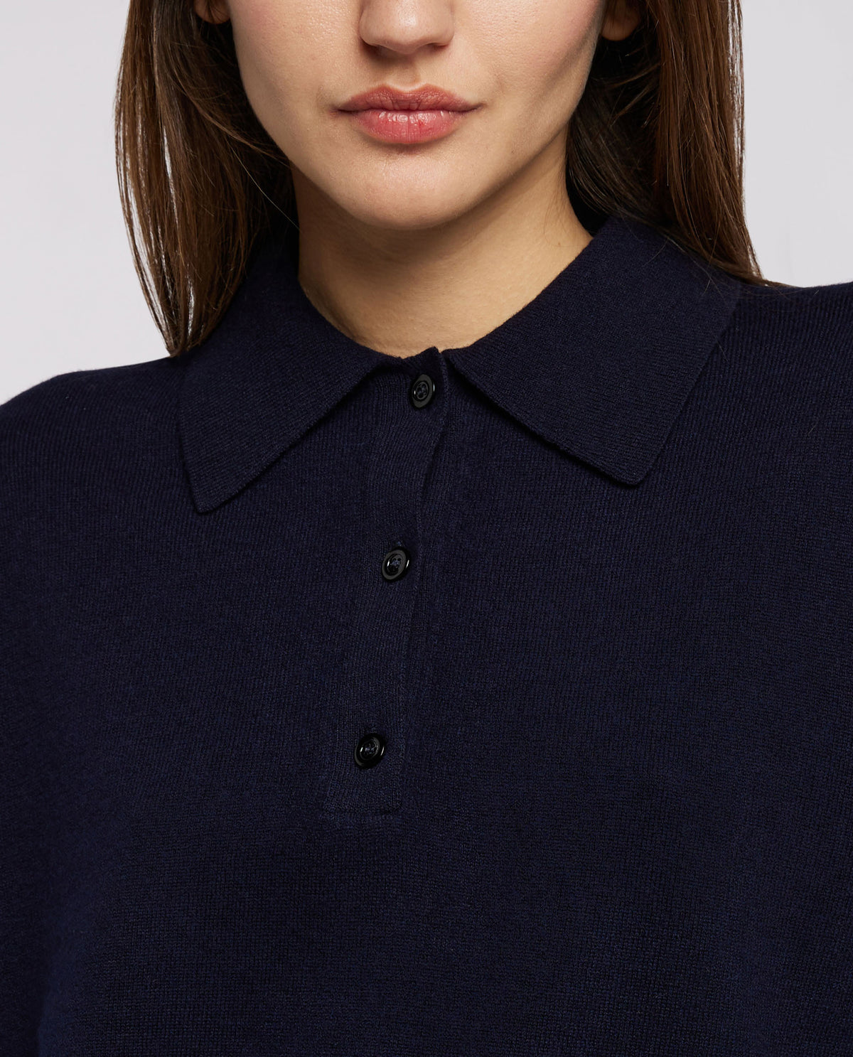 Wool polo sweater