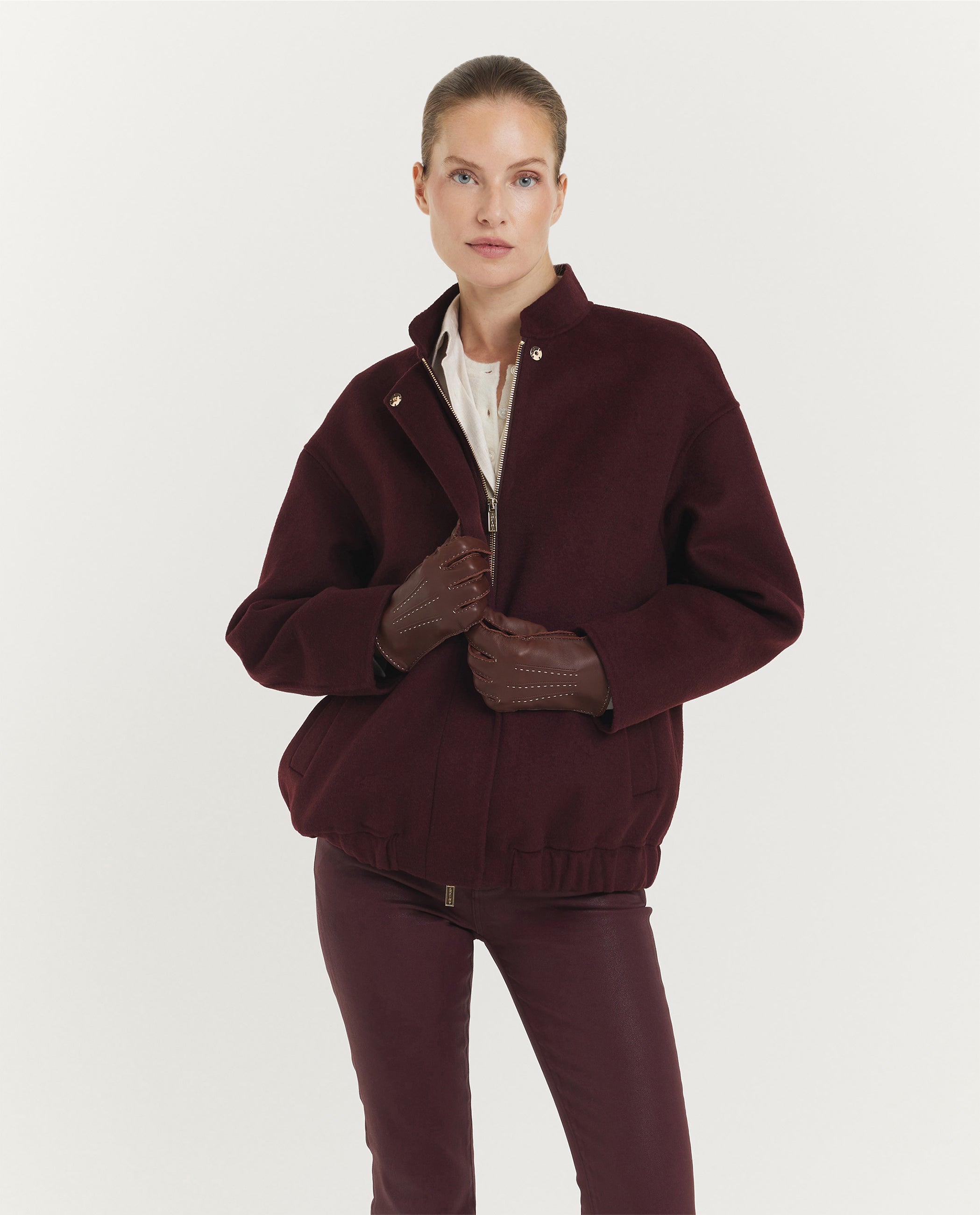 Wollen Megan Bomber - Rood