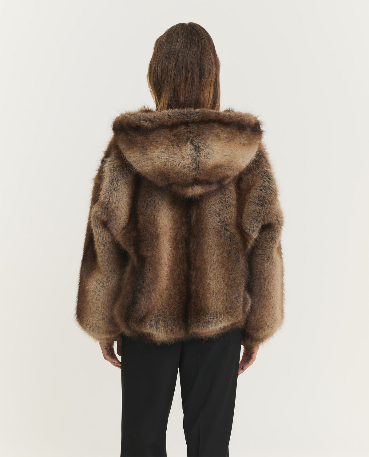 Hazel Faux Fur Jas - Bruin