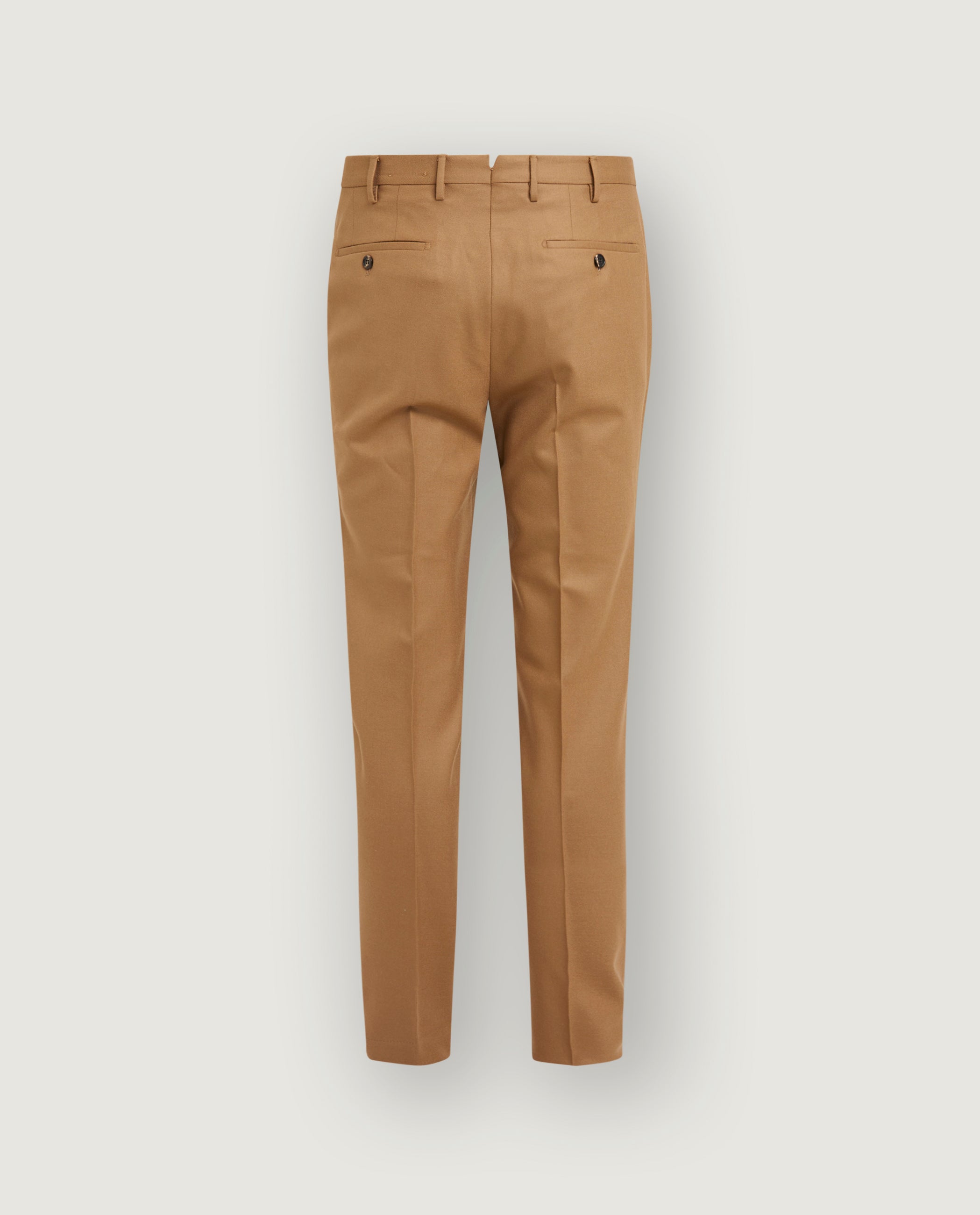 Geplooide Wol Cashmere Pantalon - Lichtbruin
