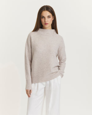 Cashmere funnel neck sweater