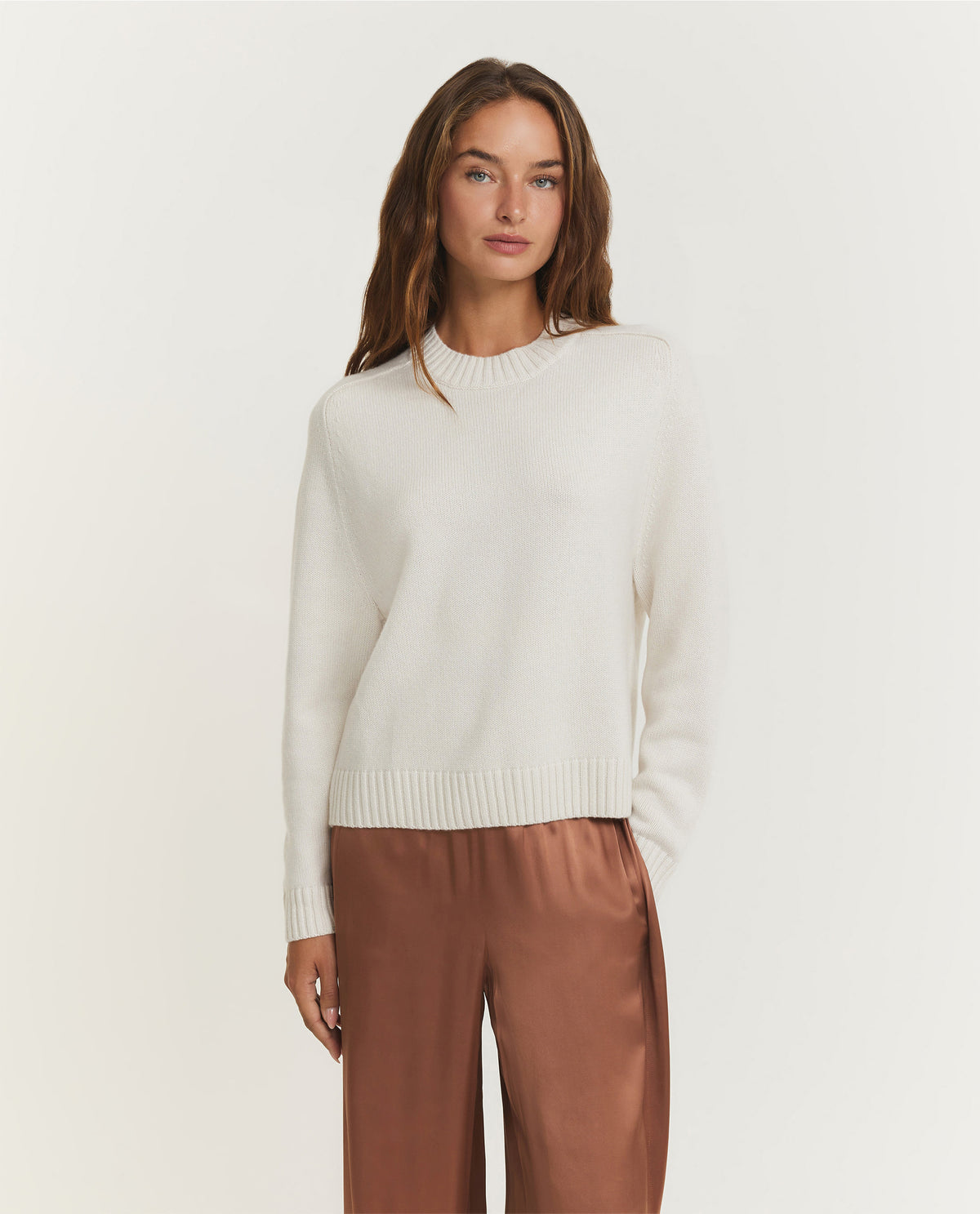 Cashmere Saddle Crewneck