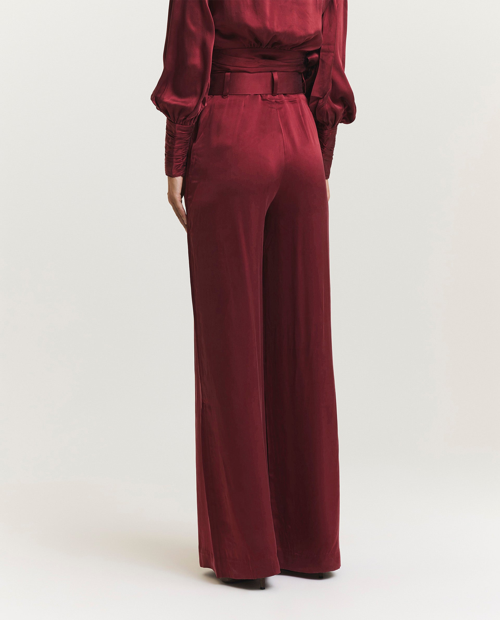 Silk wide trousers