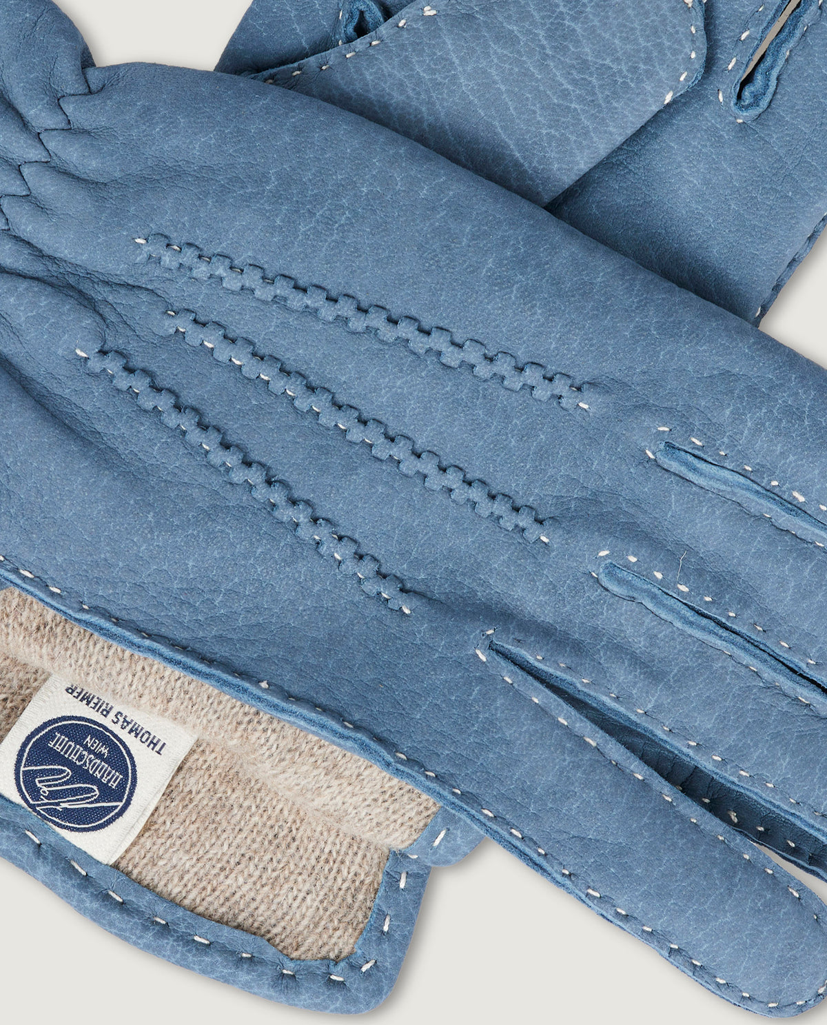 Suede Handschoenen - Lichtblauw