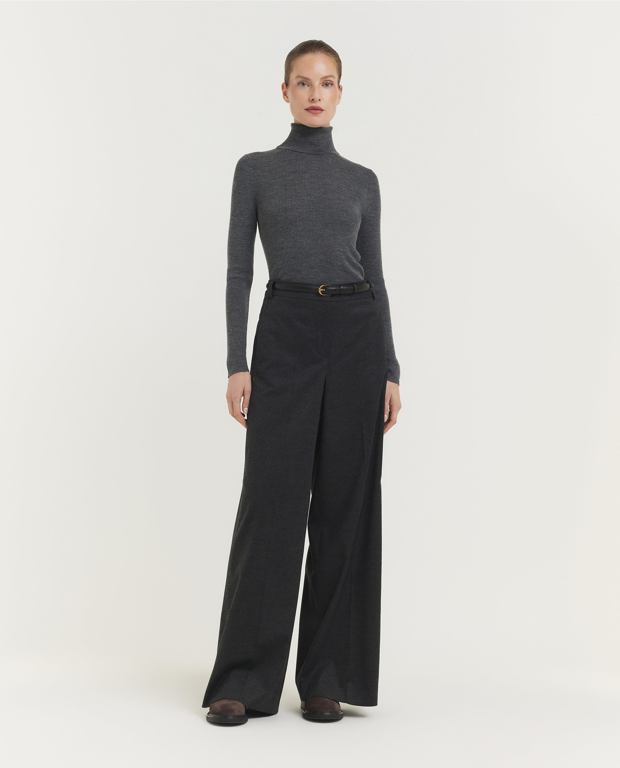 Wide Flared Trousers