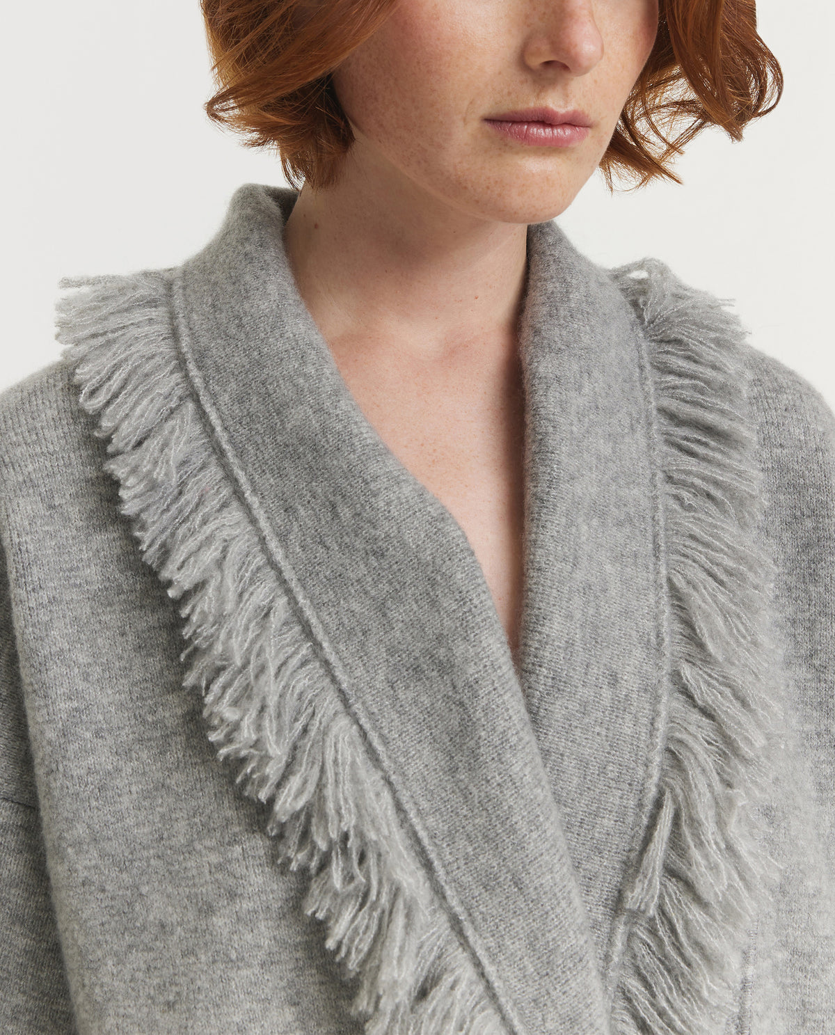 Cashmere Silk Fringe Cardigan