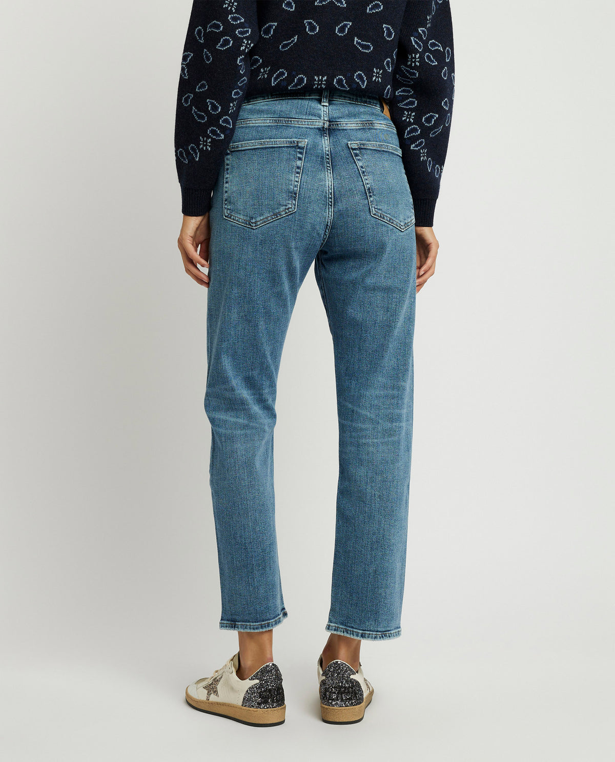 Low rise straight jeans