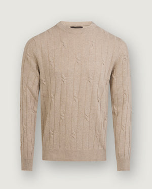 Wool Cashmere Cable Jersey