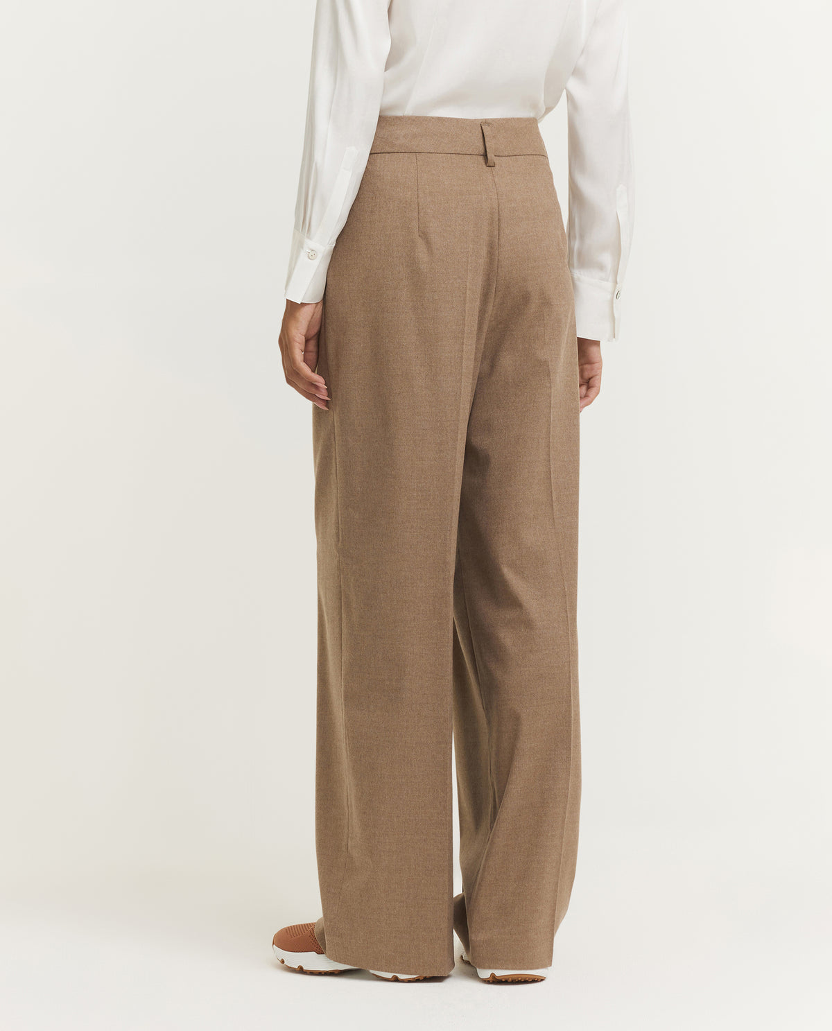 Wide Leg Pleated Trousers