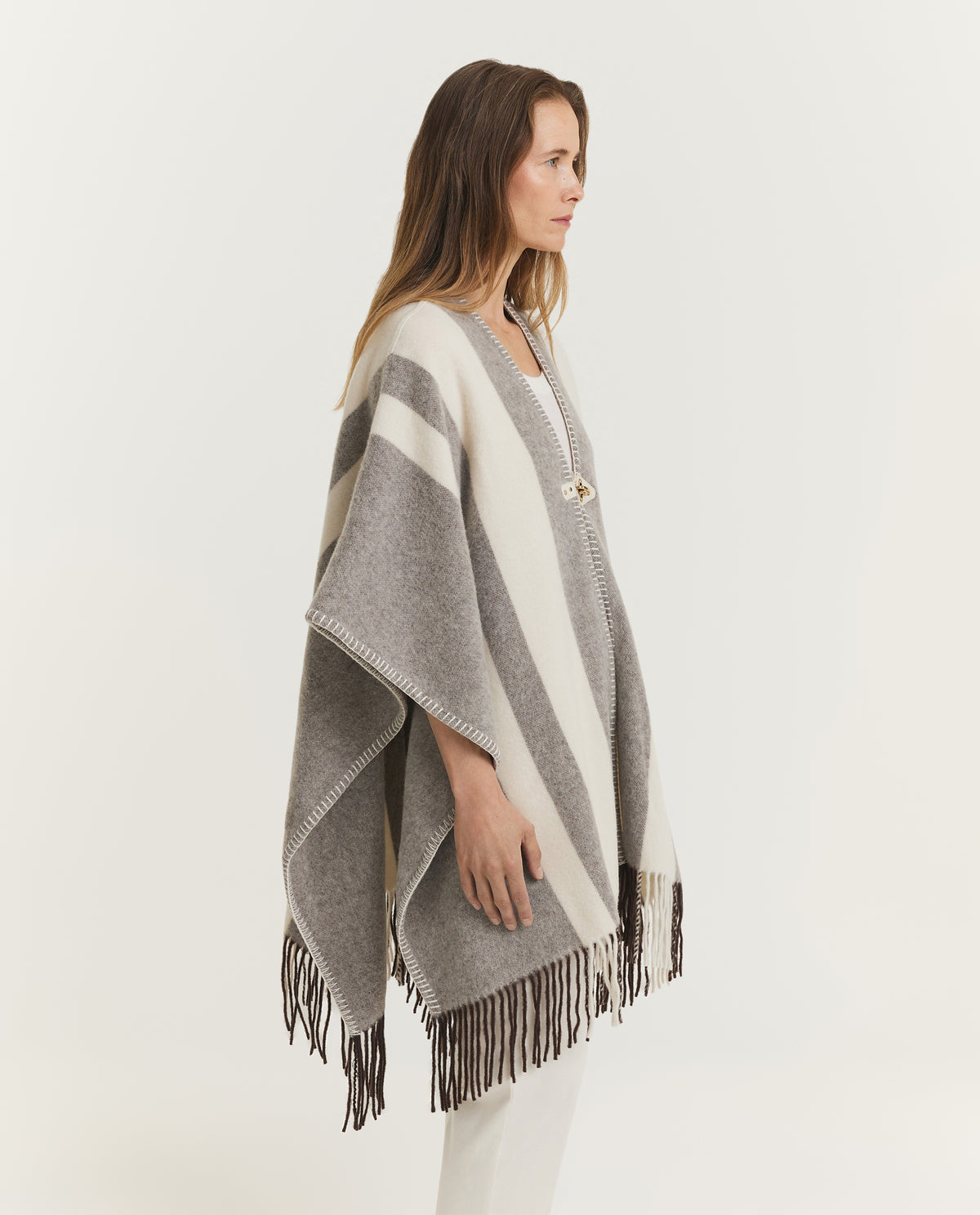 Wool Hooked Poncho