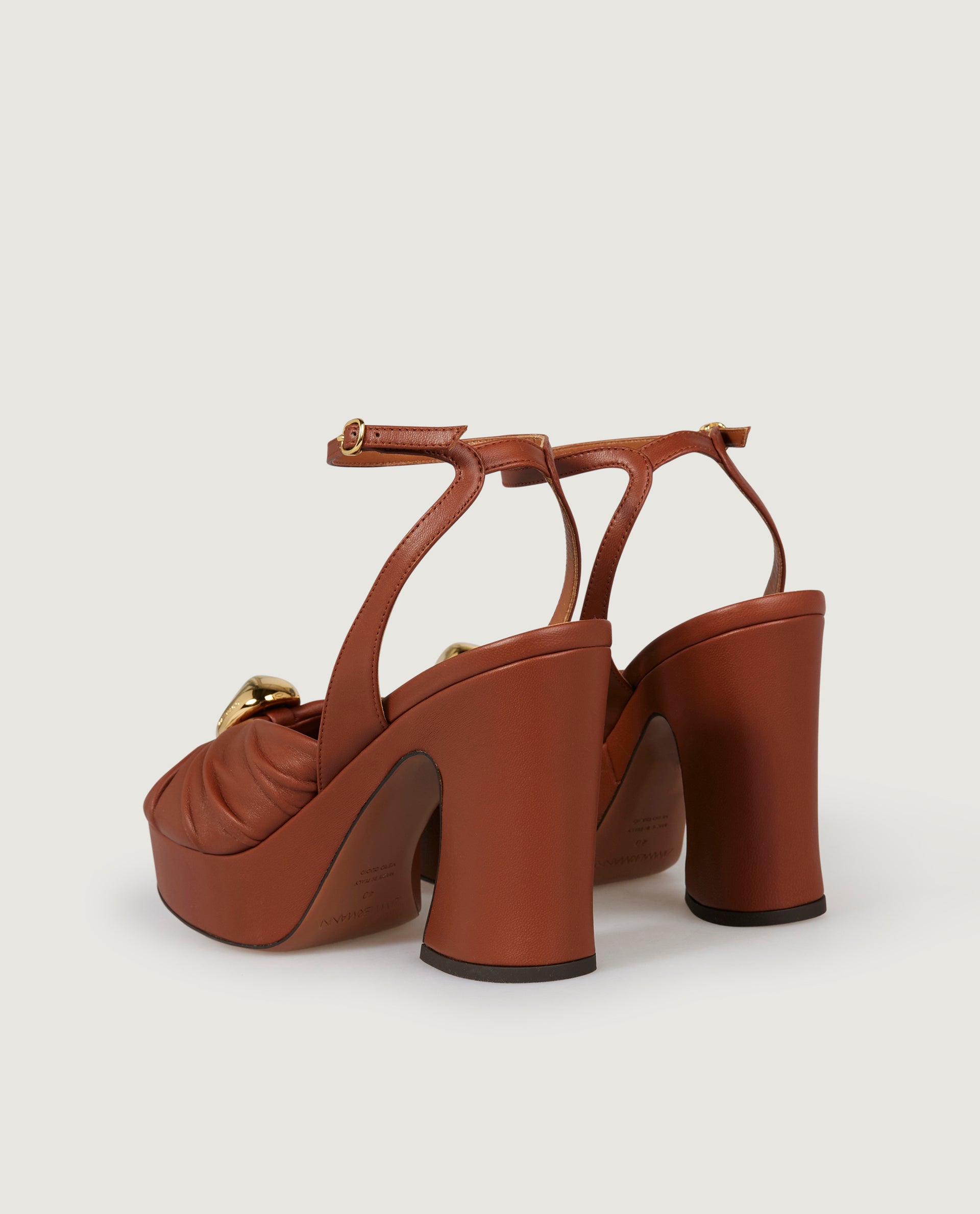 Leather platform sandals