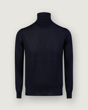 Cashmere Zijden Coltrui - Donkerblauw