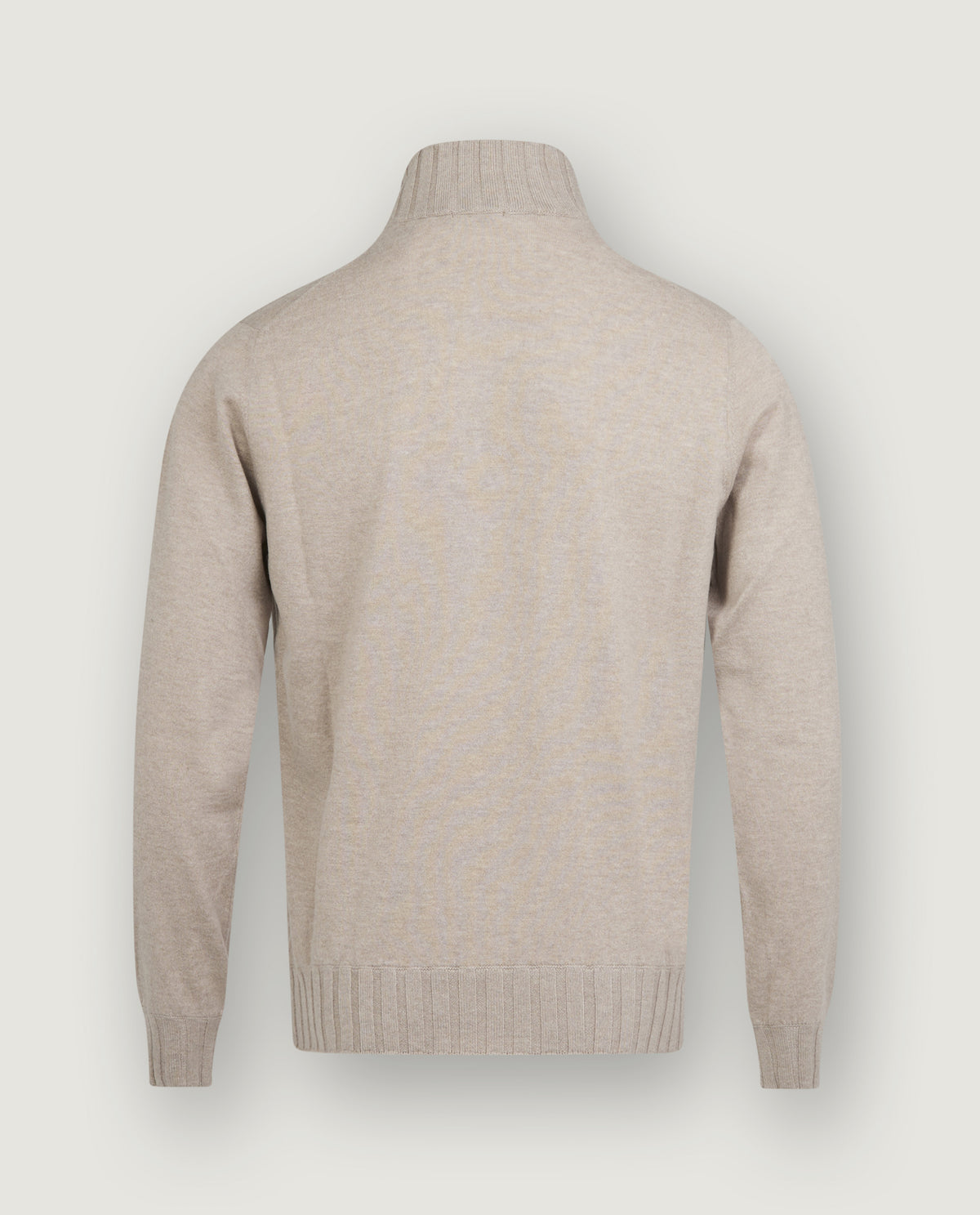 Cashmere Half-Zip Trui - Lichtbruin