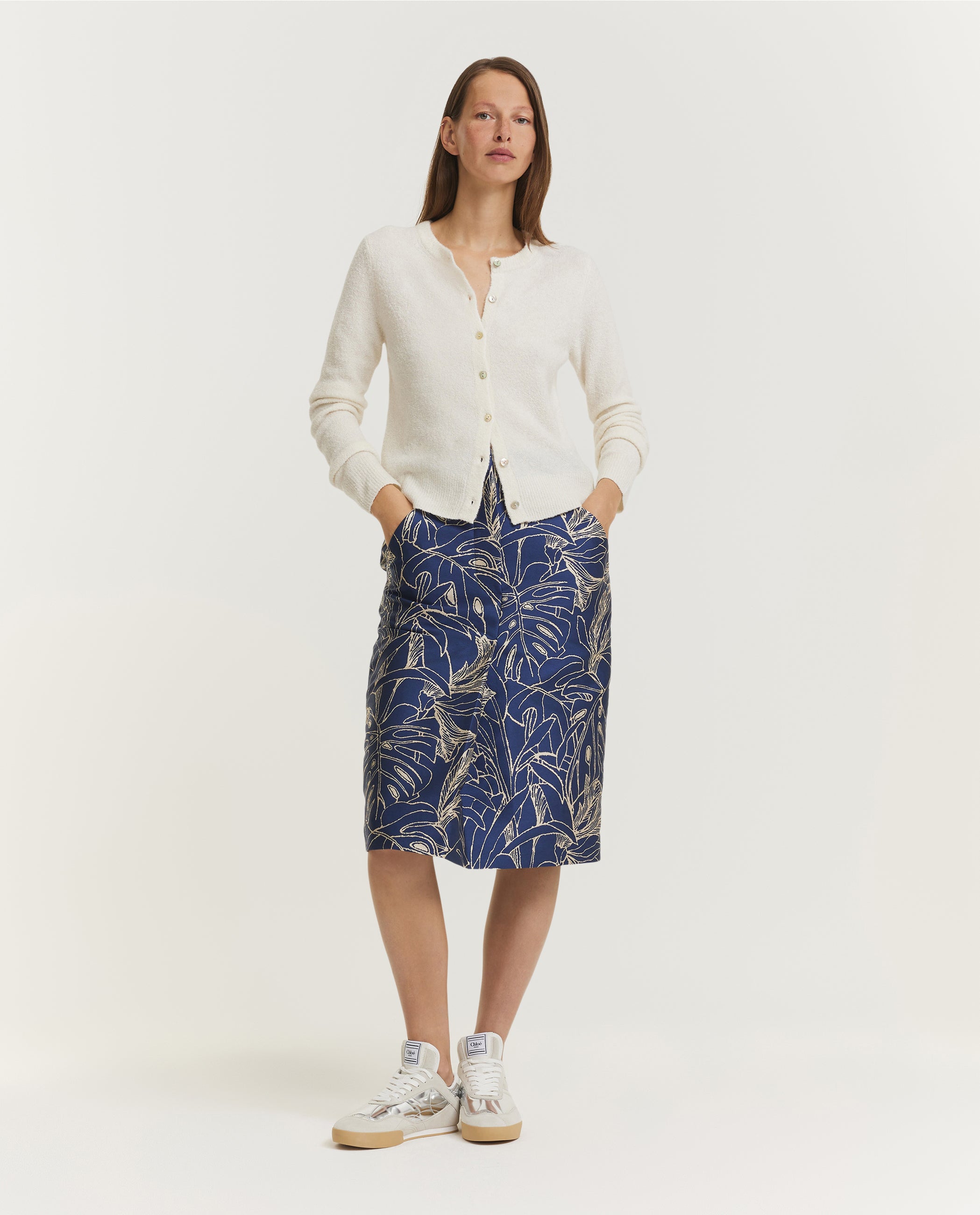 Printed Pencil Skirt