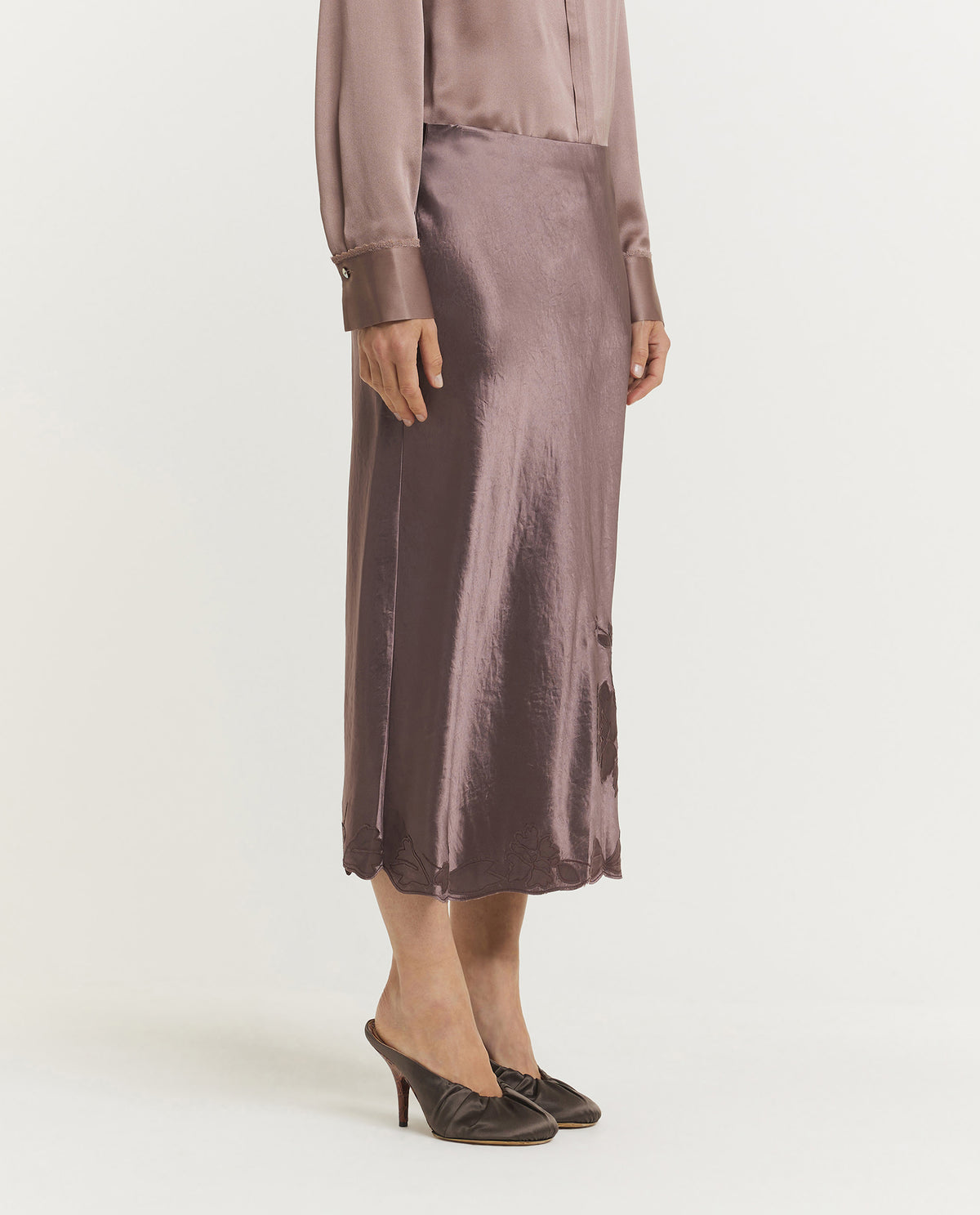 Satijnen Slip Rok - Roze