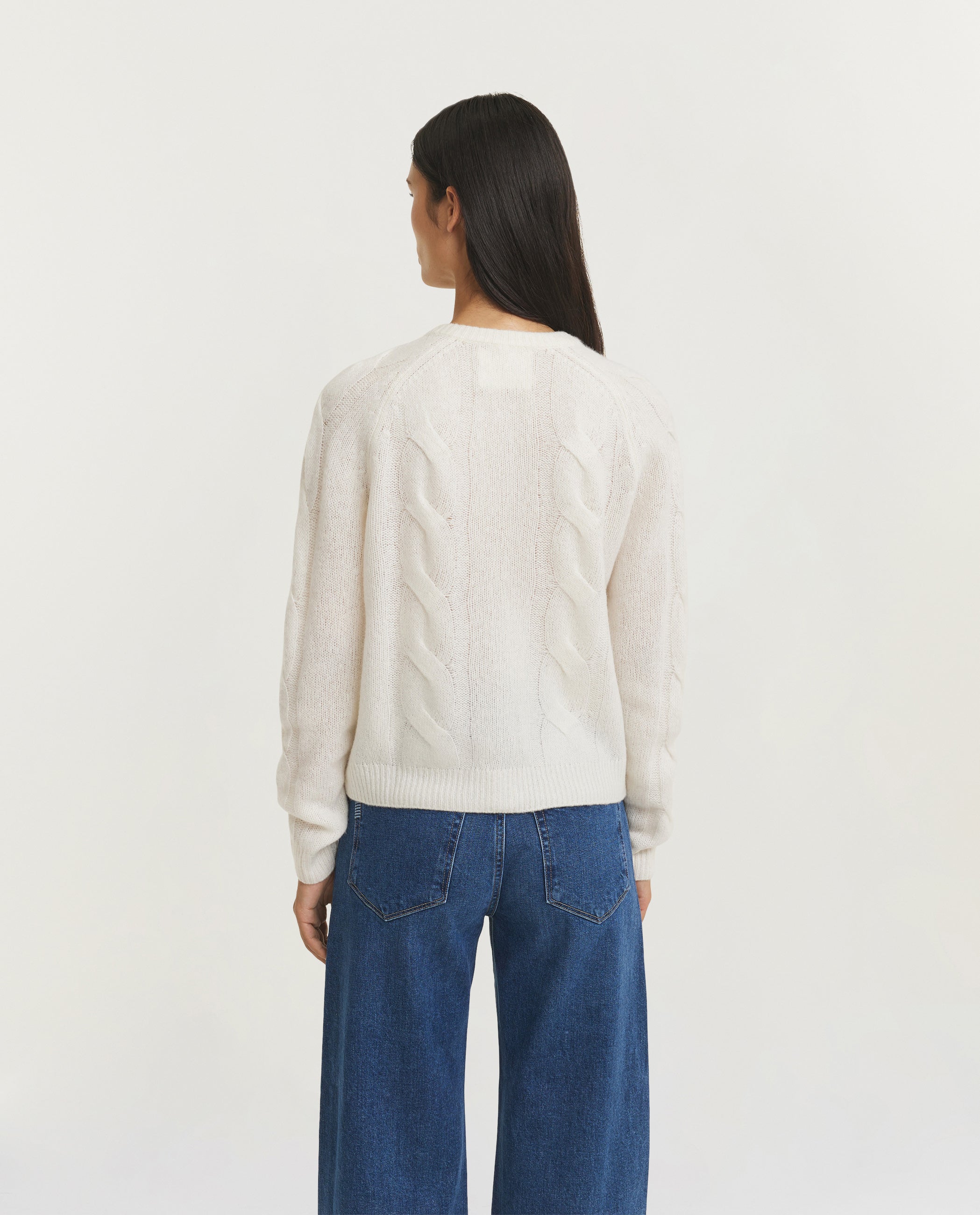 Cashmere Kabel Vest - Ecru