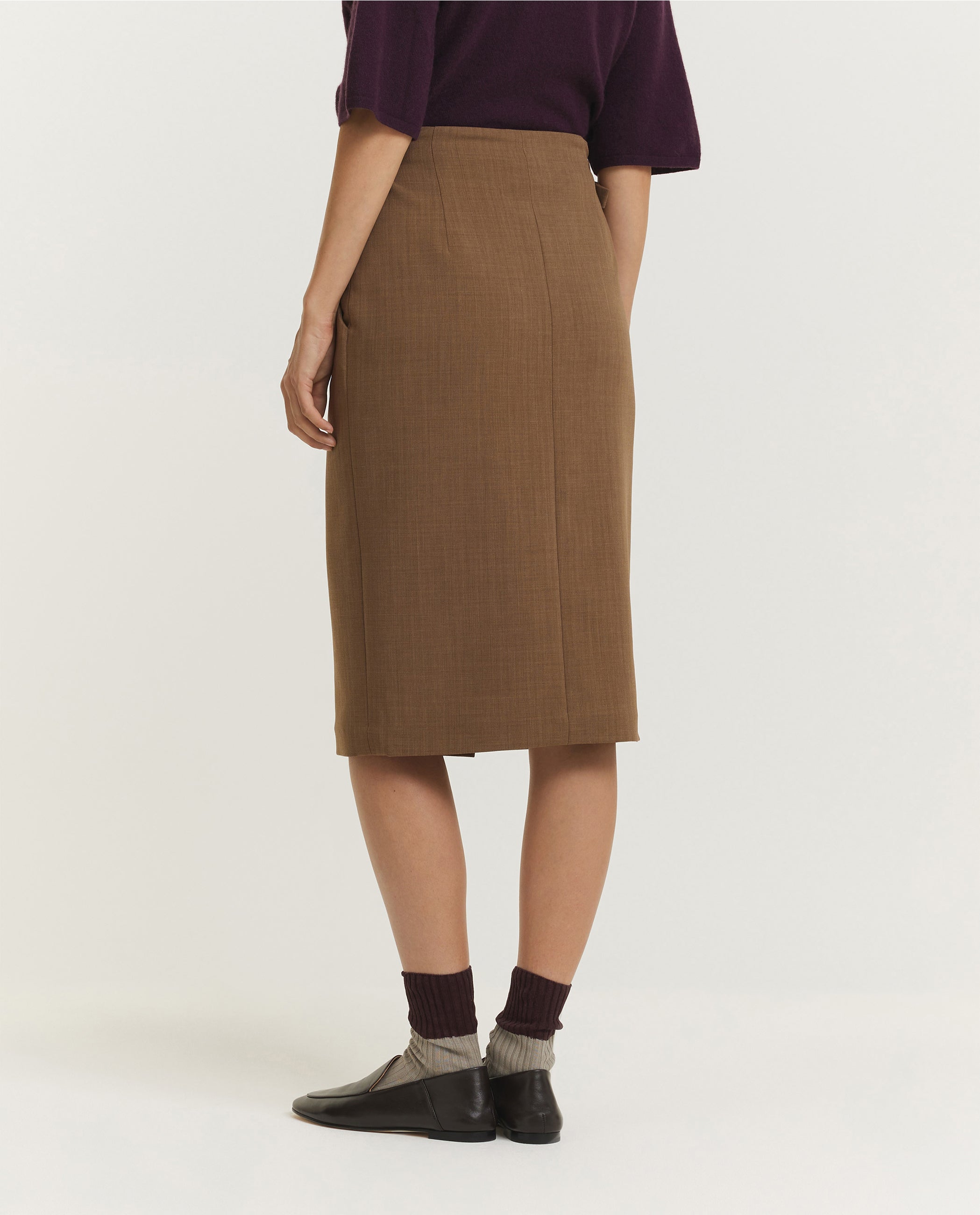 Wool Pencil Skirt