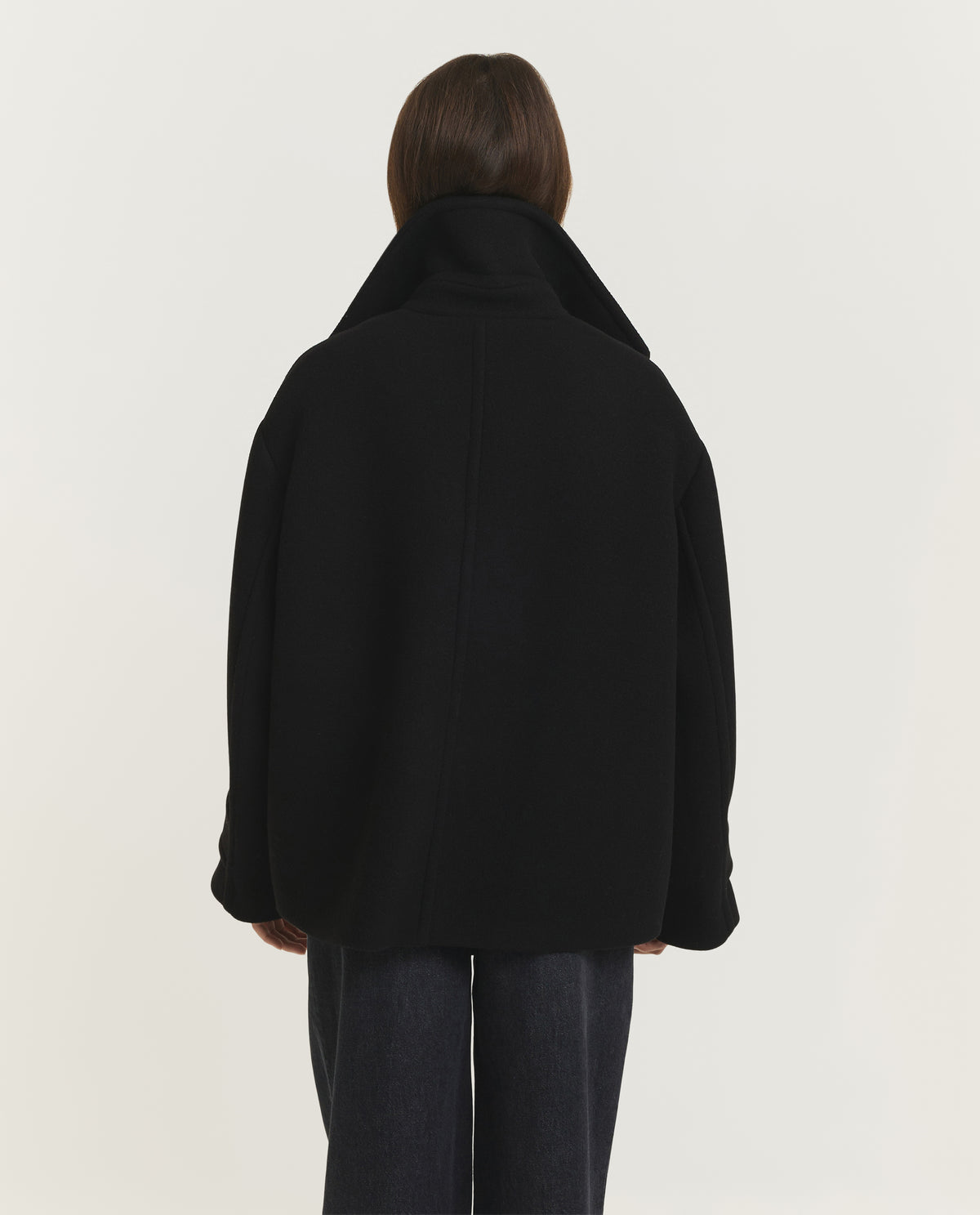 Wollen Peacoat - Zwart