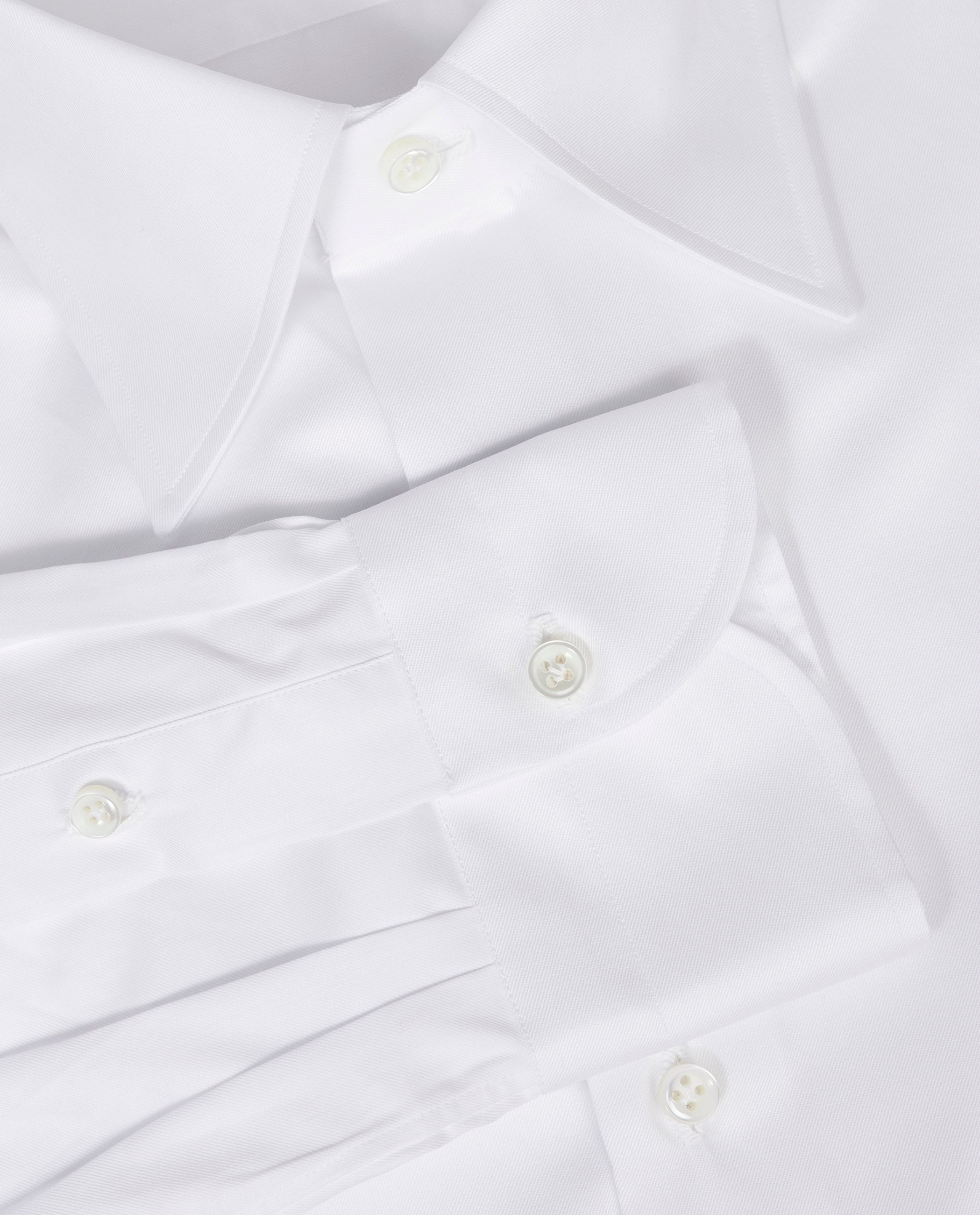 Point Collar Twill Cotton Shirt