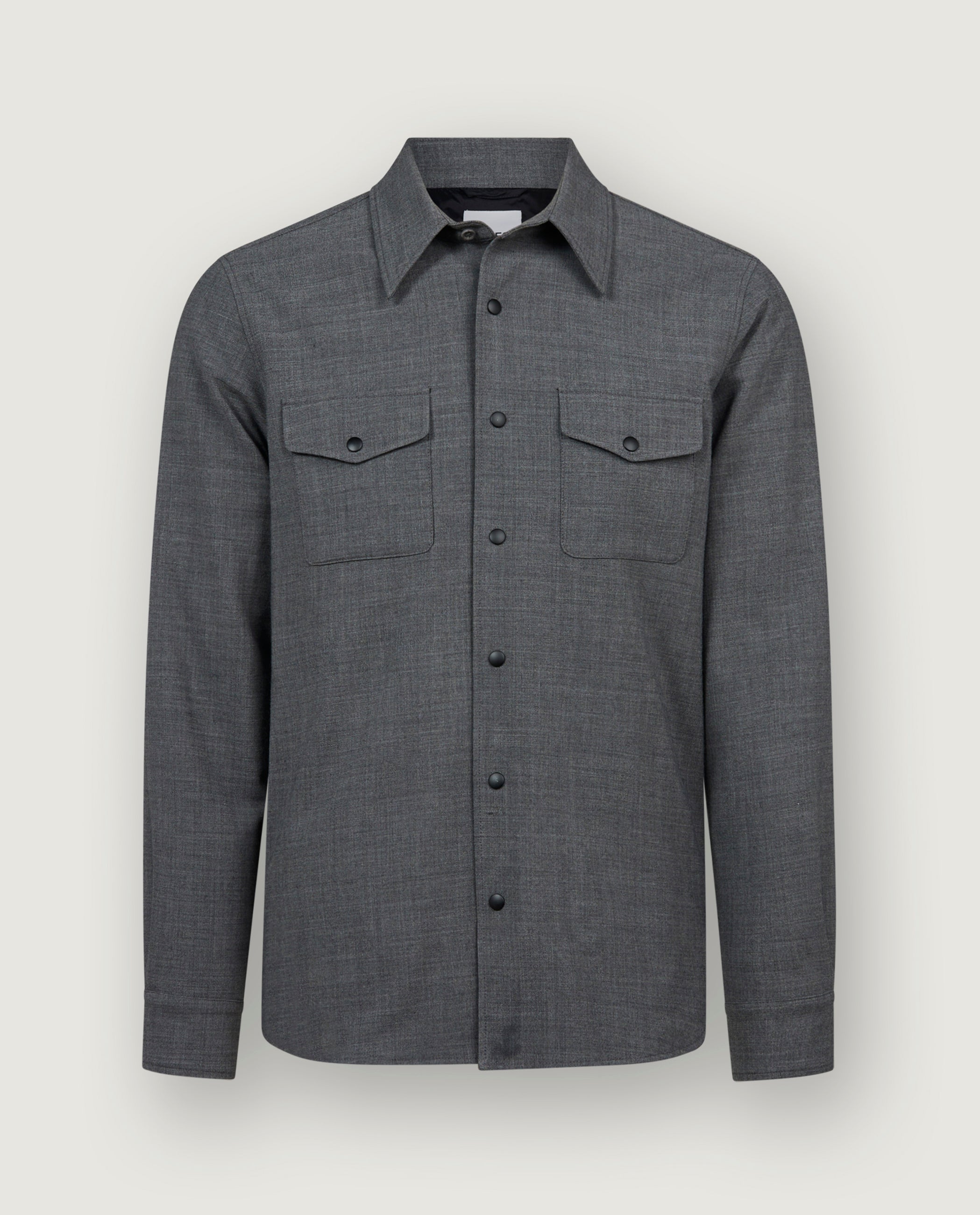 Wol Mix Camicia 13 - Grijs