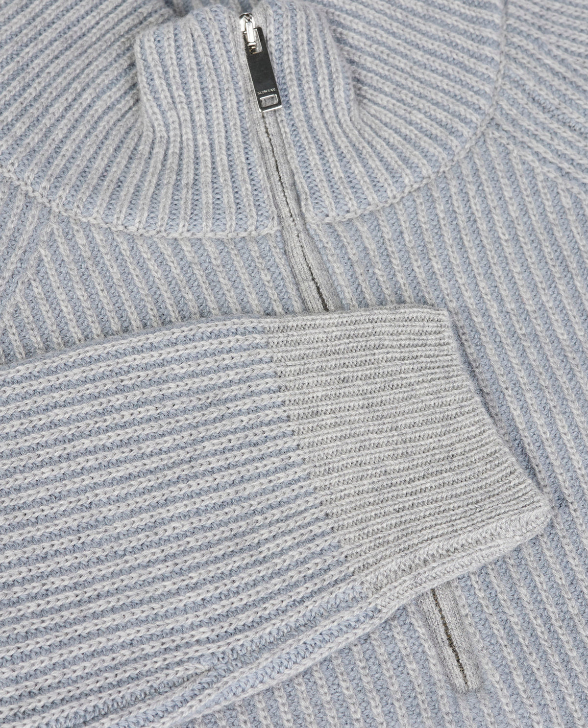 Ribbed Cashmere Half-Zip Sweater