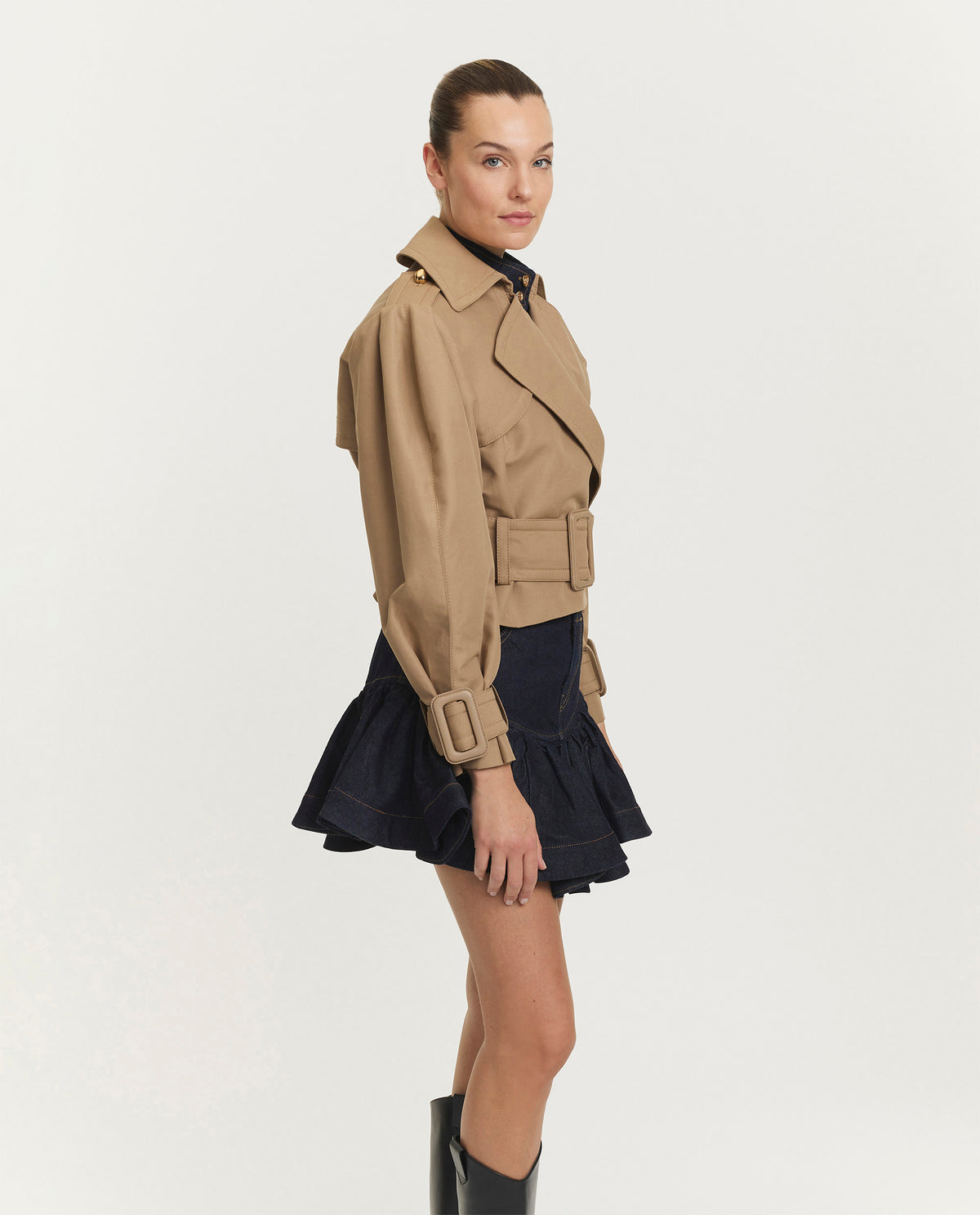 Cropped Trench Coat