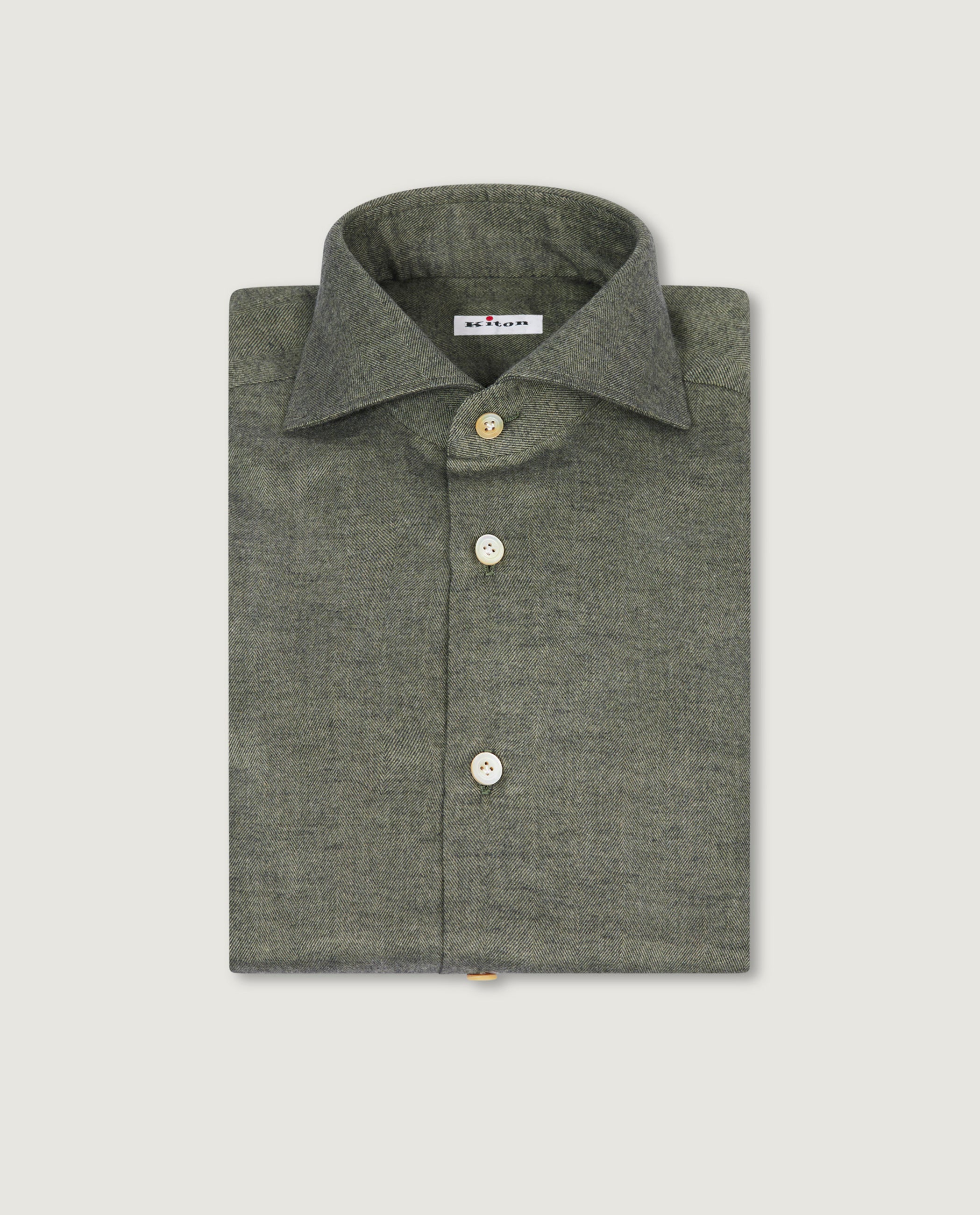 Flannel Visgraat Shirt - Groen