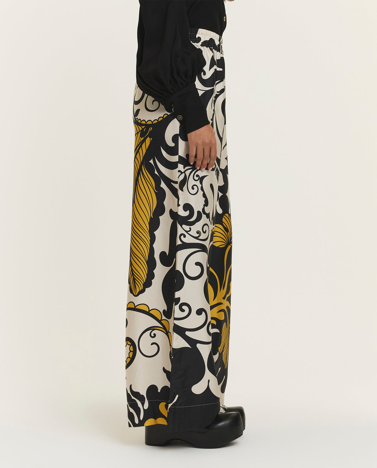 Silk palazzo pants