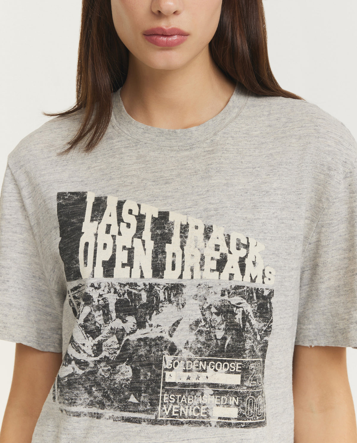 Vintage Effect T-Shirt - Lichtgrijs