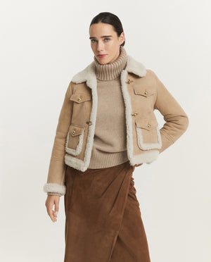 Cropped Shearling Jacket
