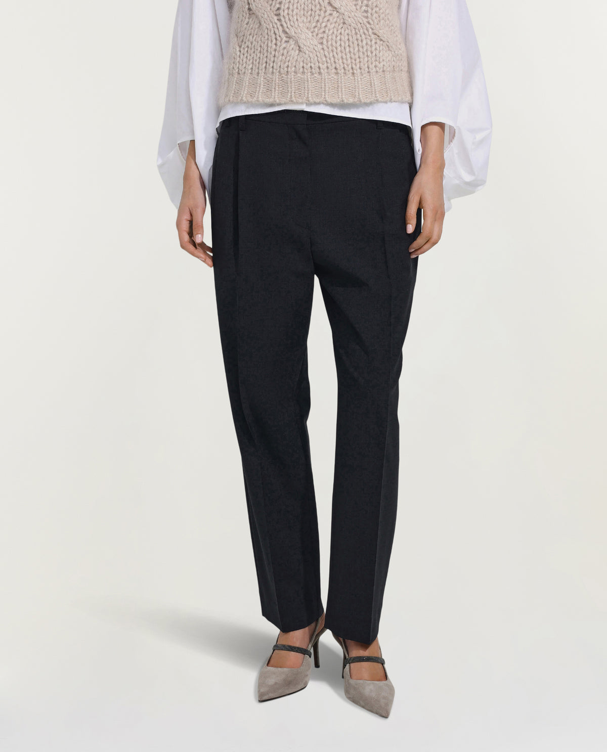 Wool blend pants