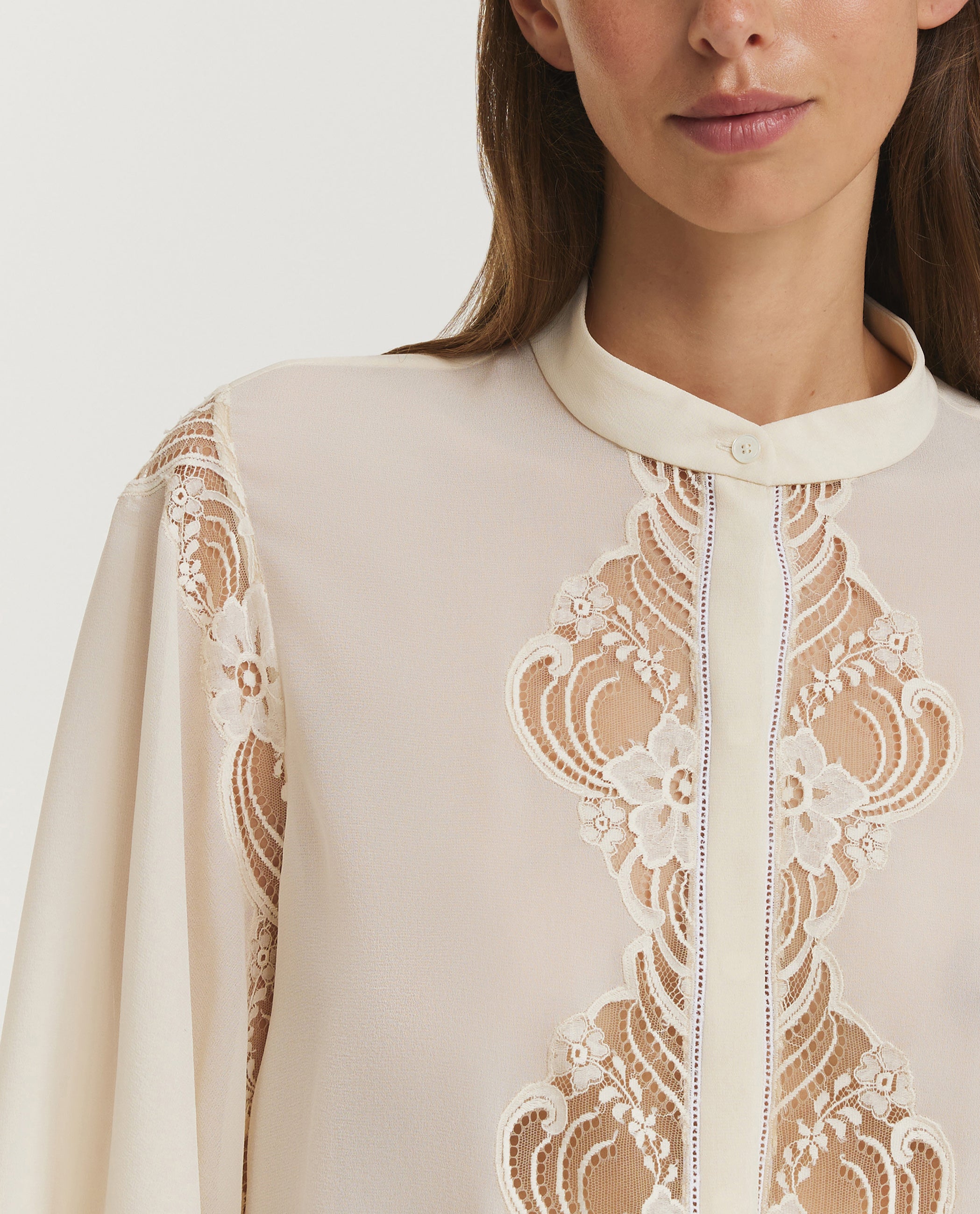 Soepele Zijden Blouse - Ecru