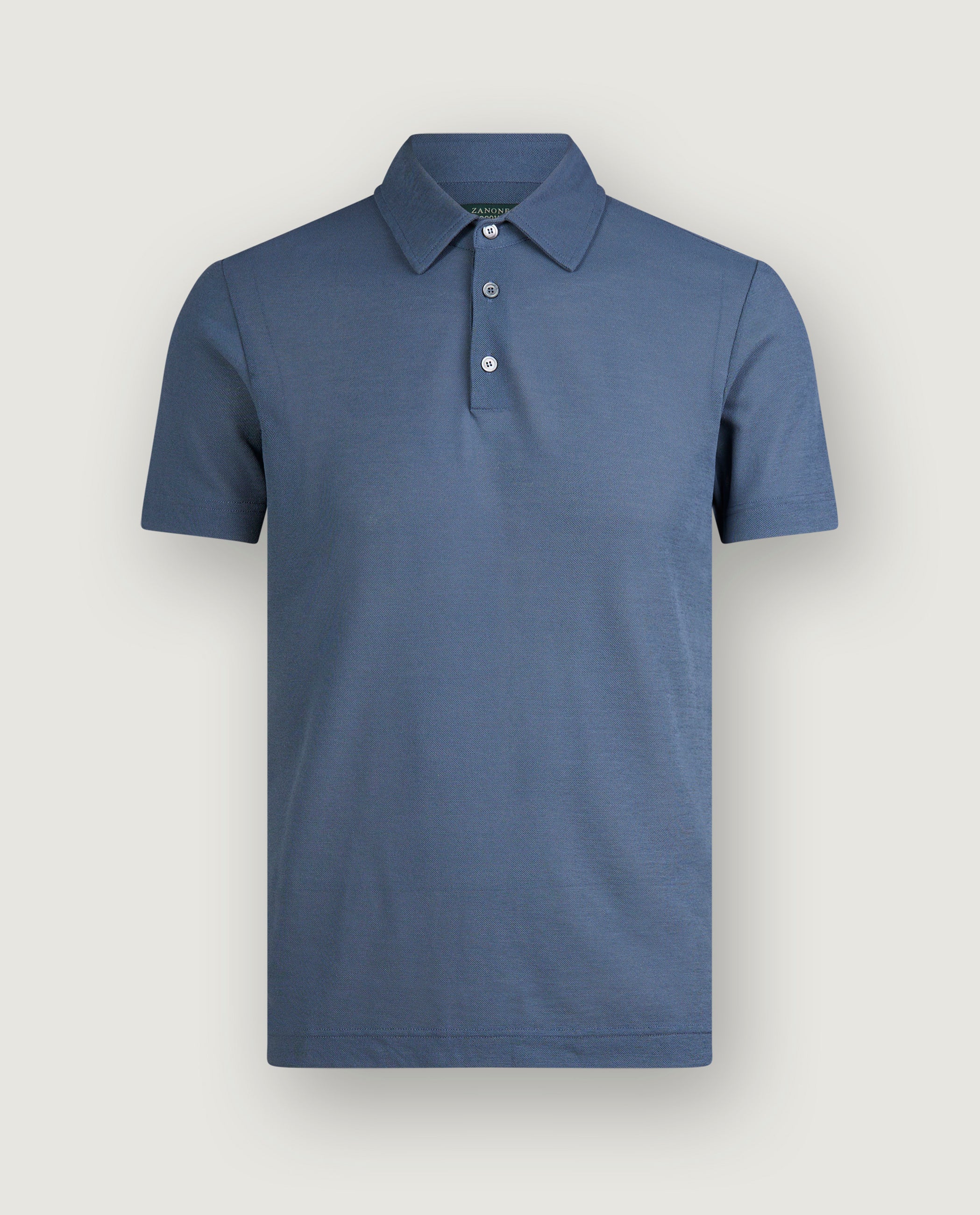 Ice Cotton Pique Polo - Blauw