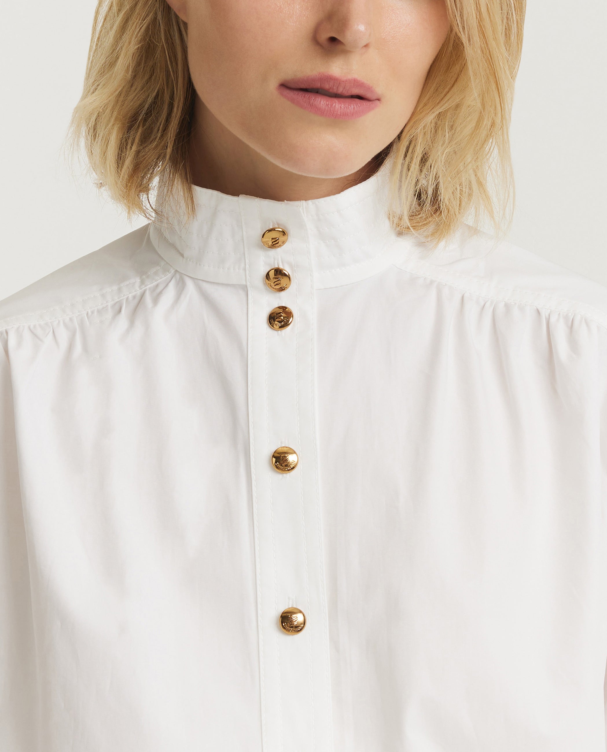 Utility Billow Blouse - Wit
