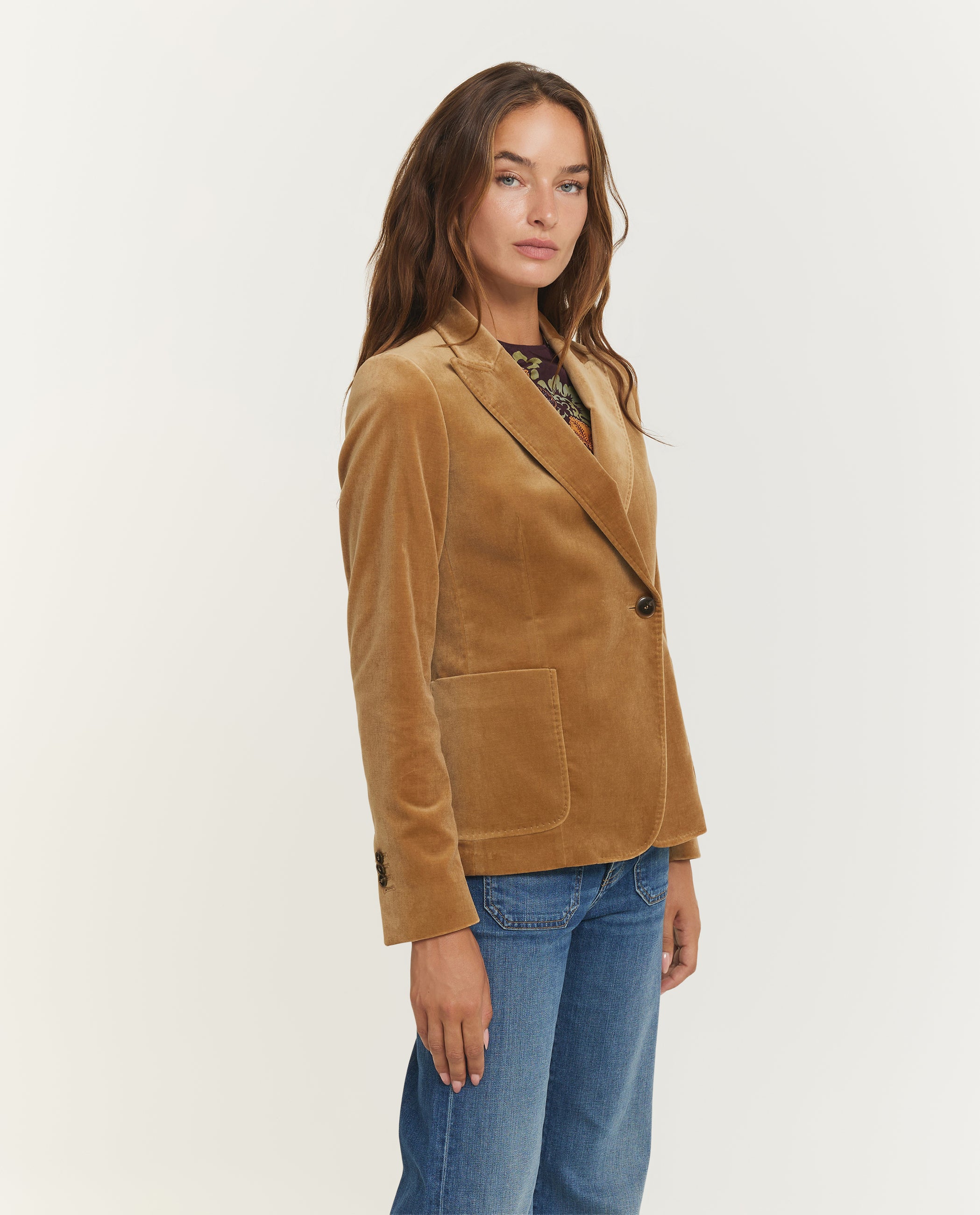 Velvet Peak Lapel Jacket