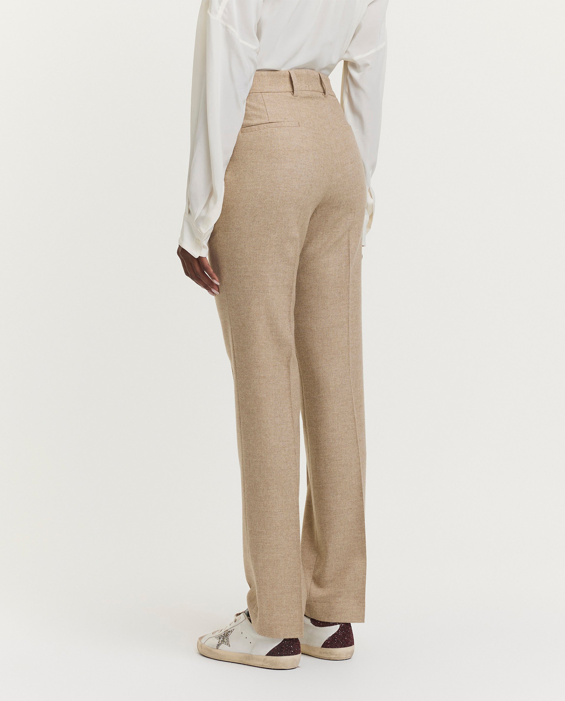 Trousers in wool-blend