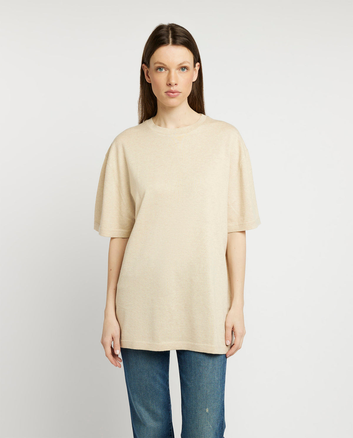 Cotton-cashmere t-shirt