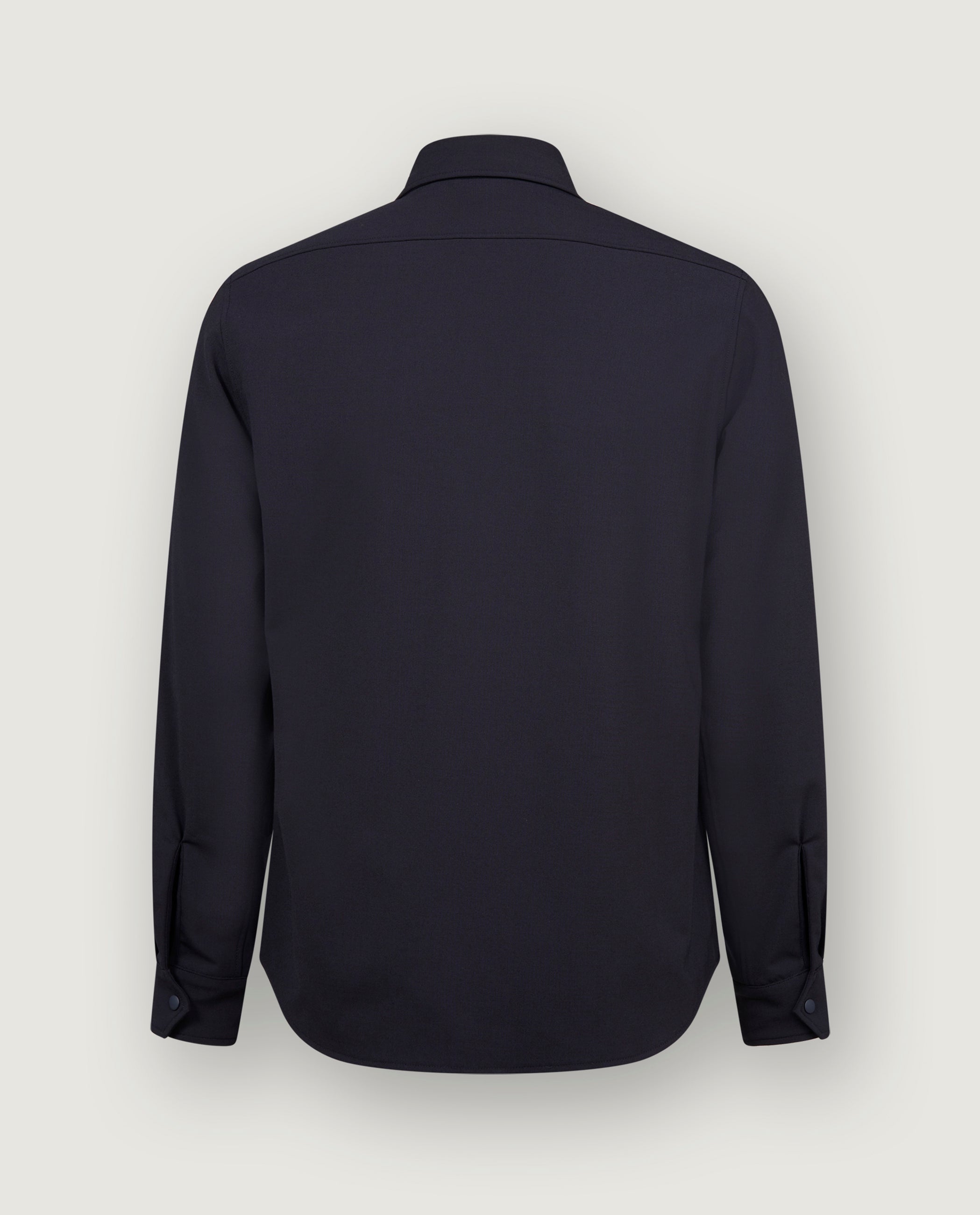 Wol Mix Camicia 13 - Donkerblauw