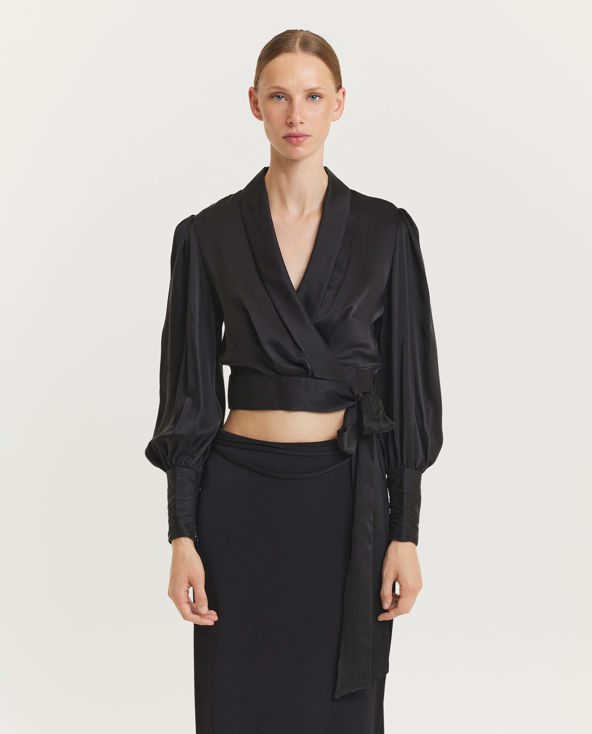 Silk Wrap Top