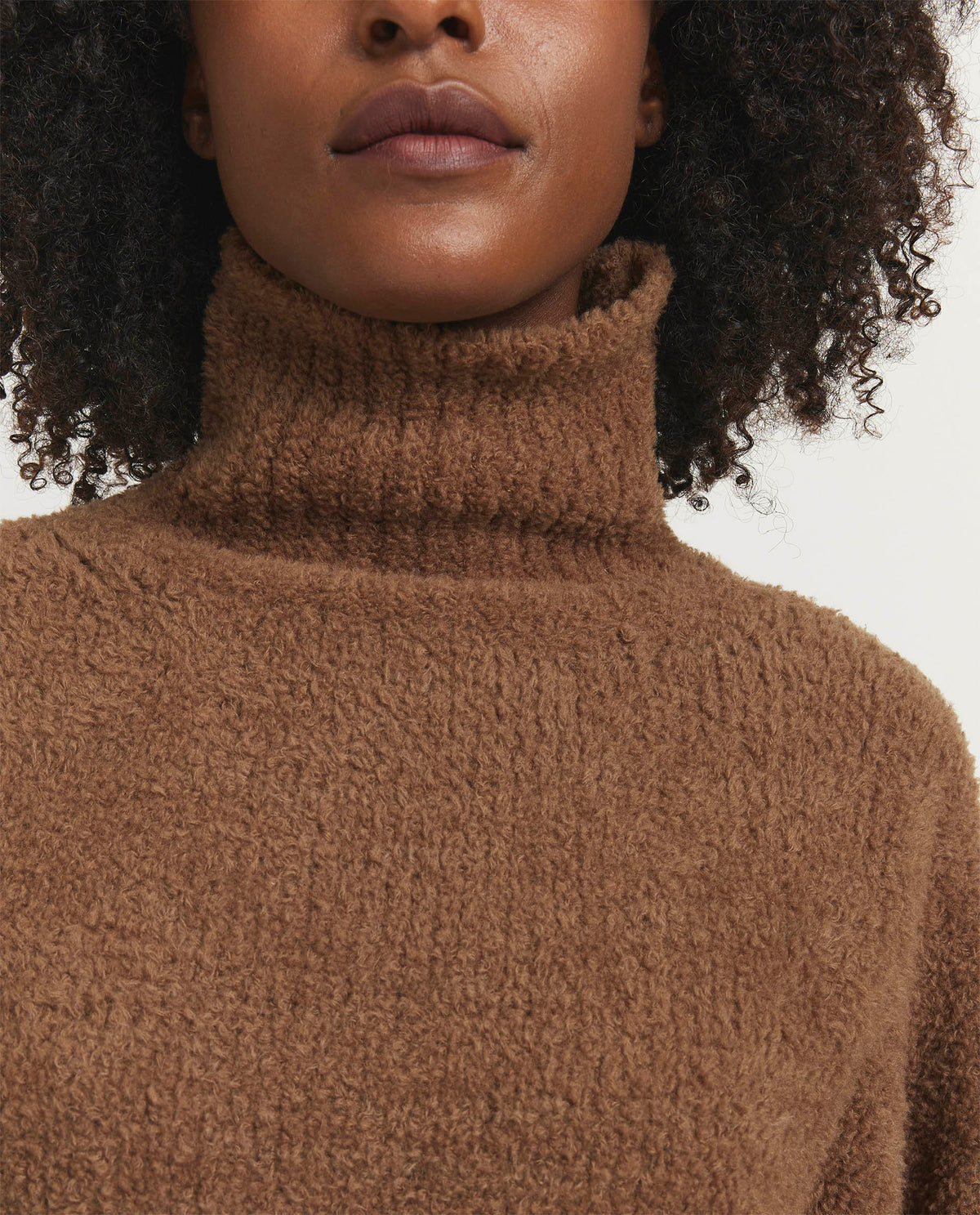 Bouclé turtleneck 
