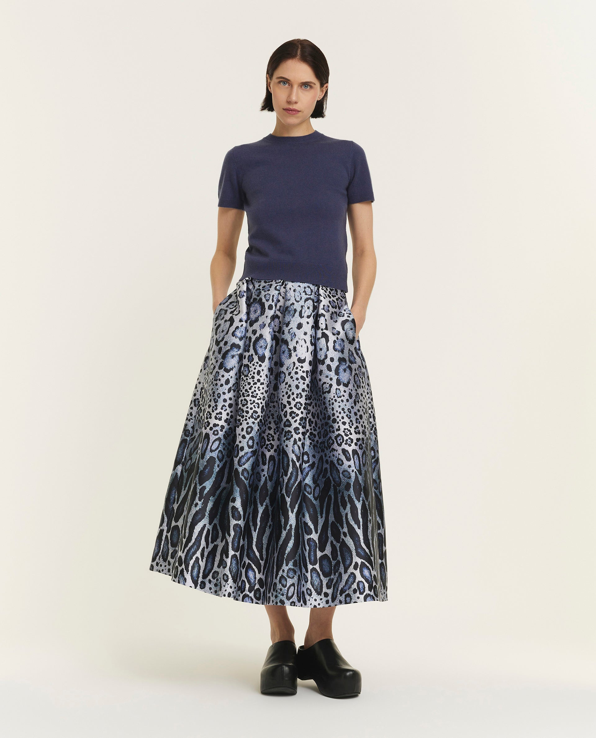 A-line midi skirt