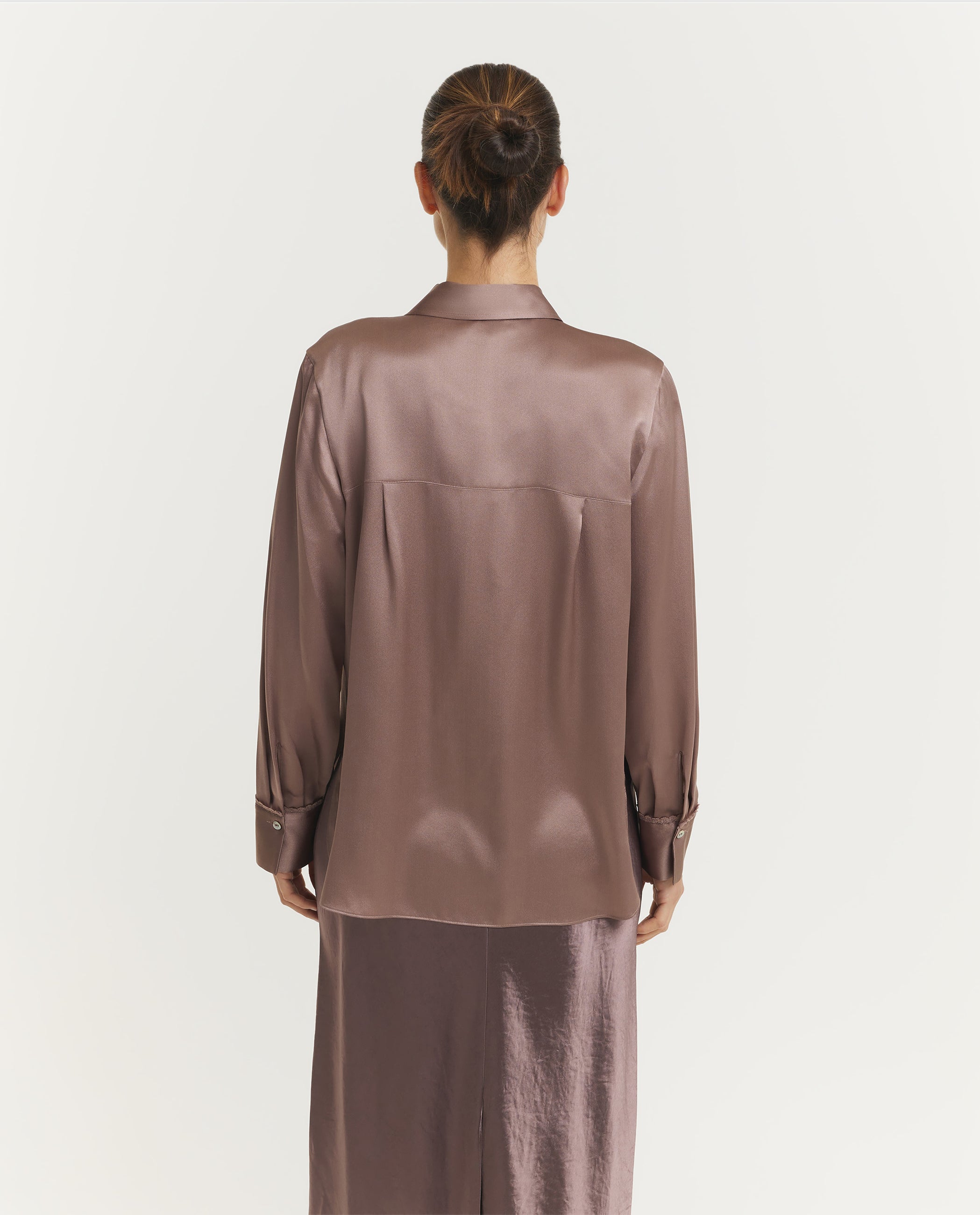 Relaxed Zijden Blouse - Roze