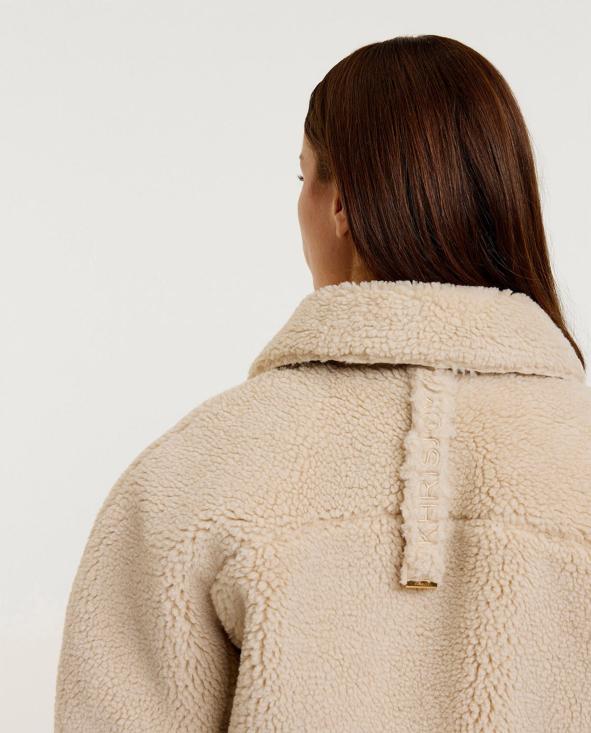 Short shearling jacket