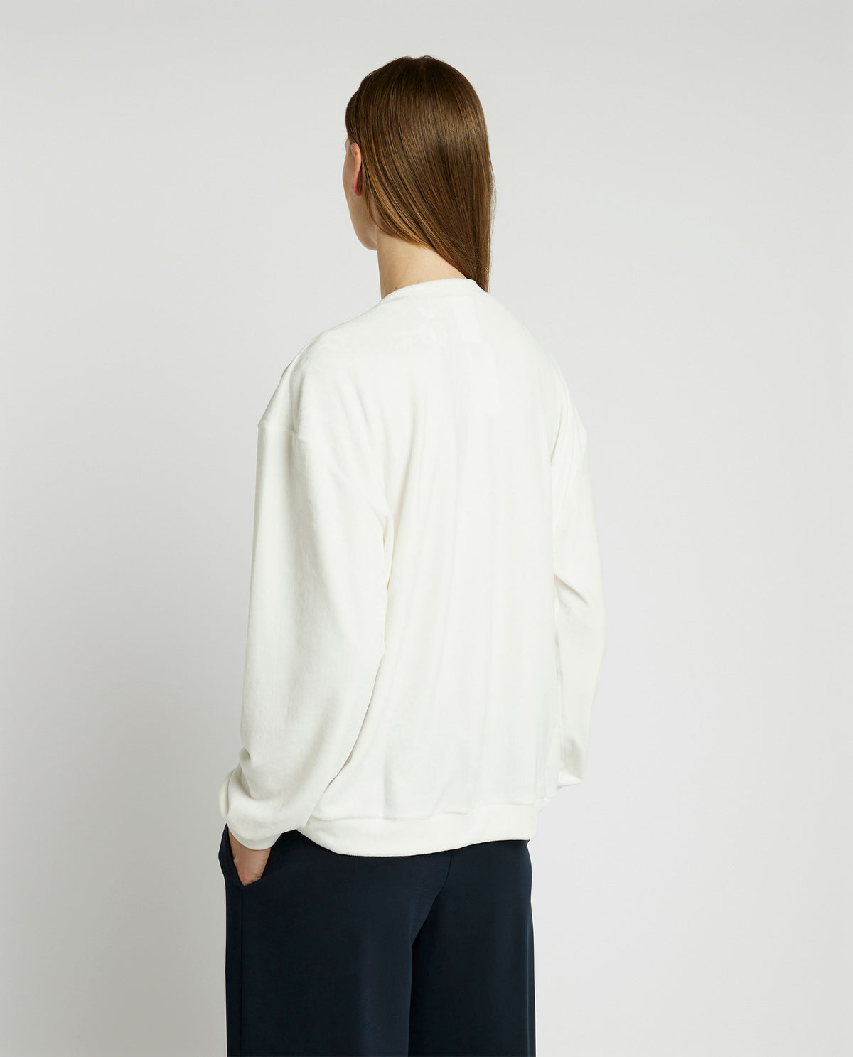 Velvet Crew Neck Sweater