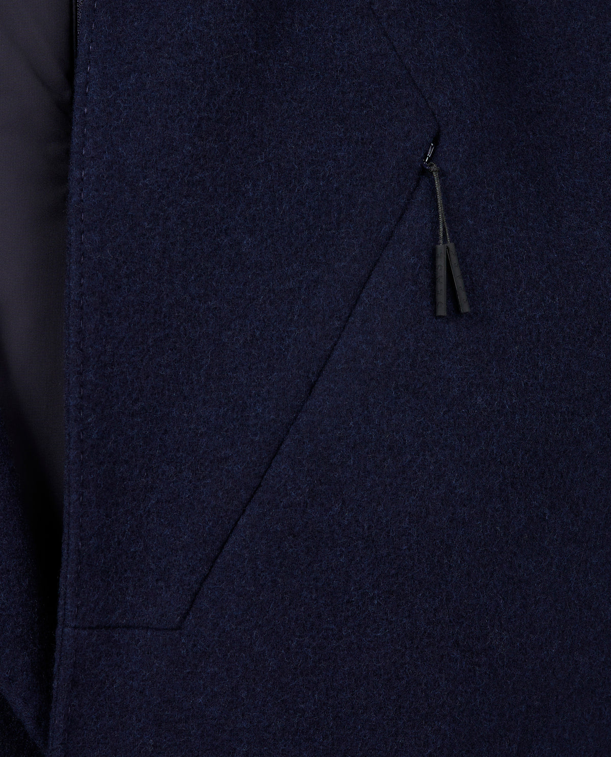 Wollen Hoodie Blazer - Donkerblauw