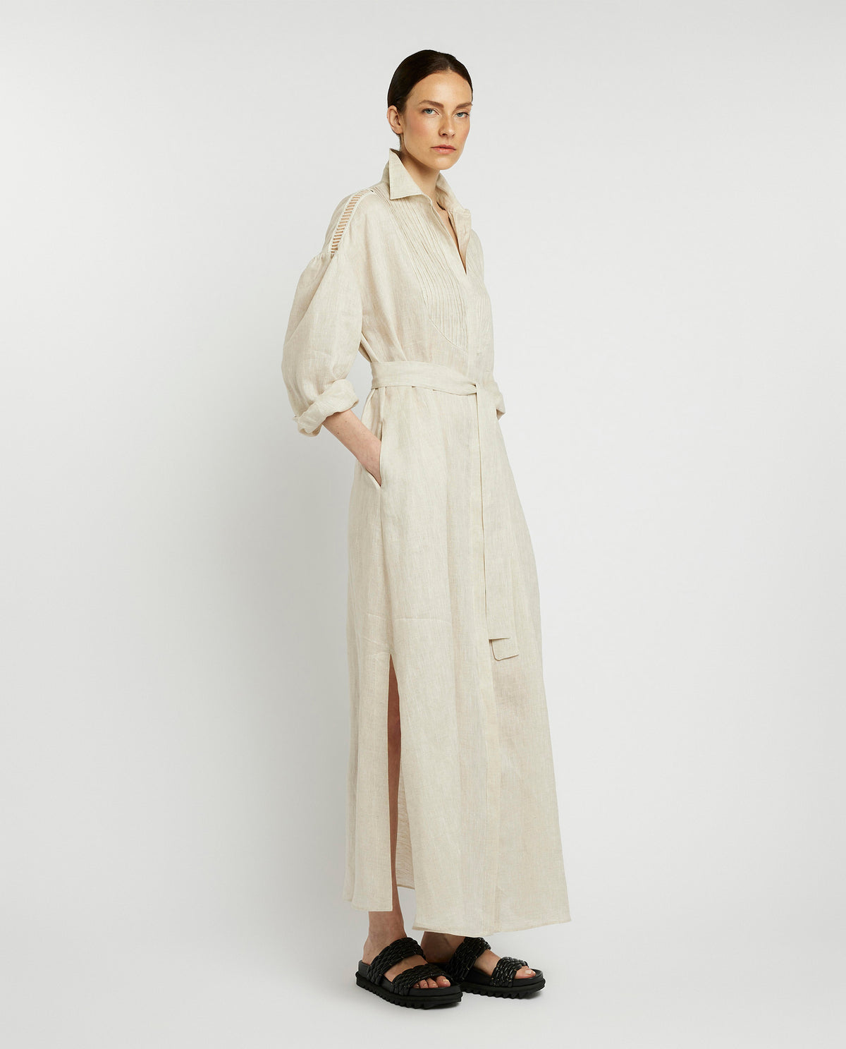 Linen maxi dress