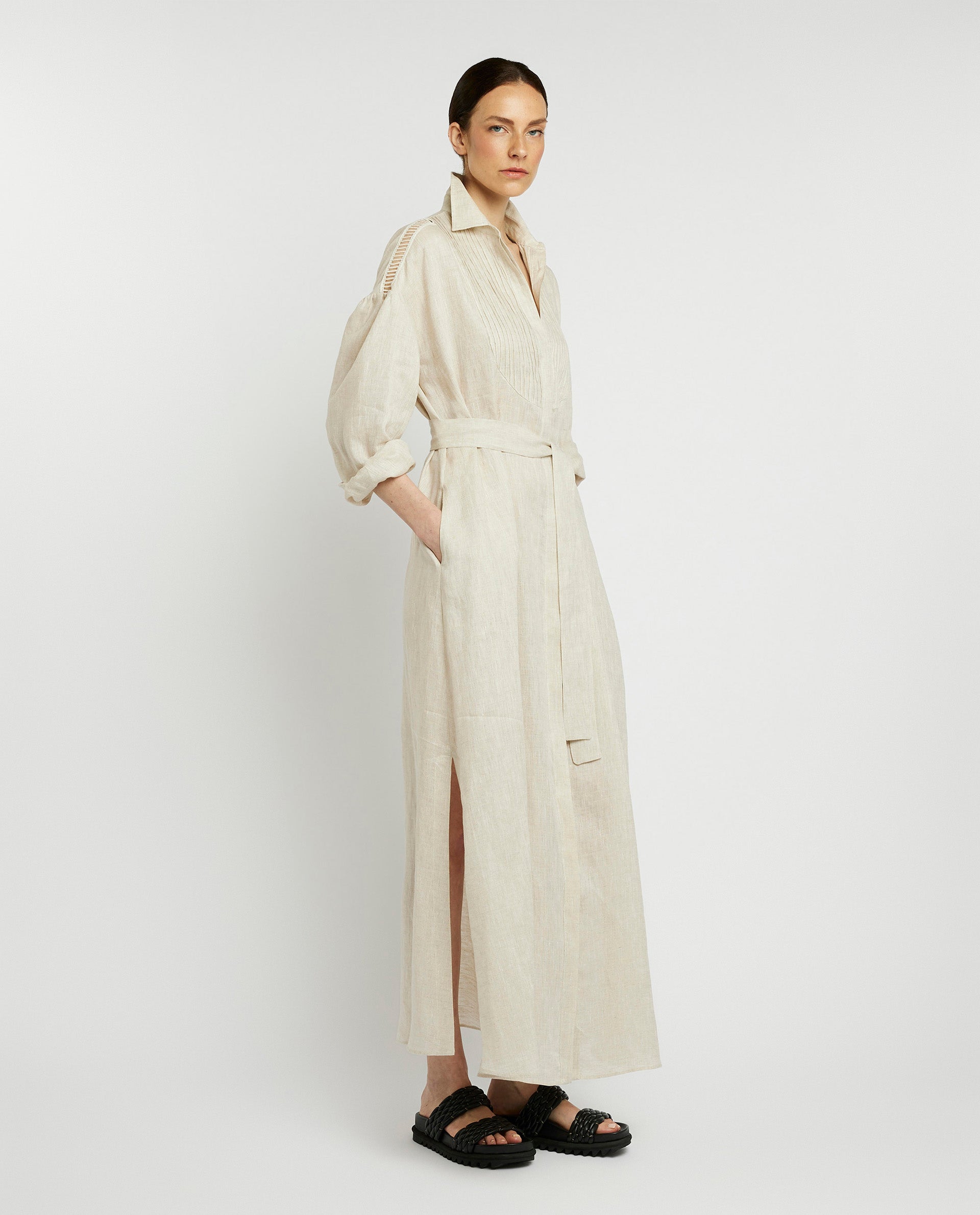 Linen maxi dress