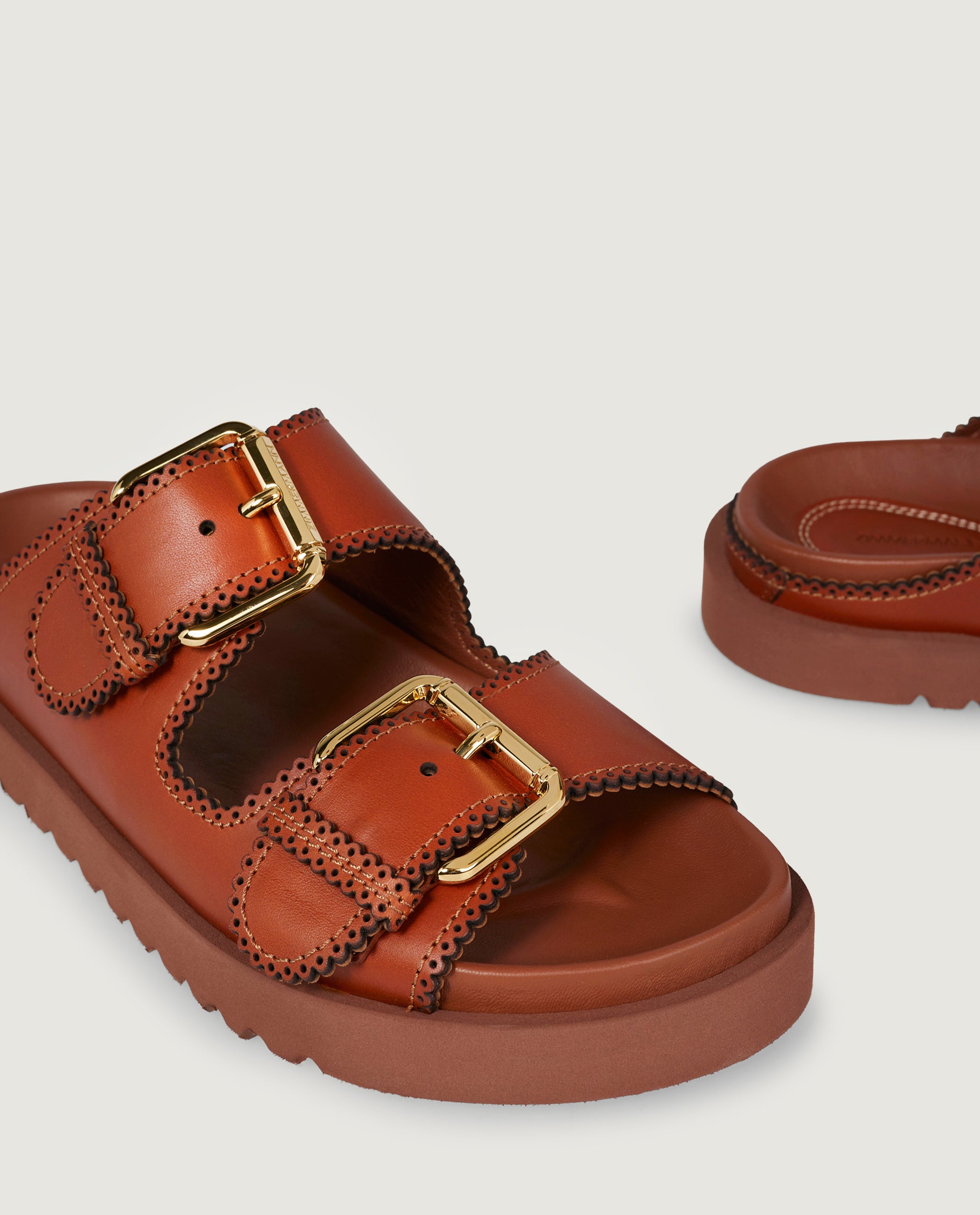 Goldie Slide Sandalen - Lichtbruin