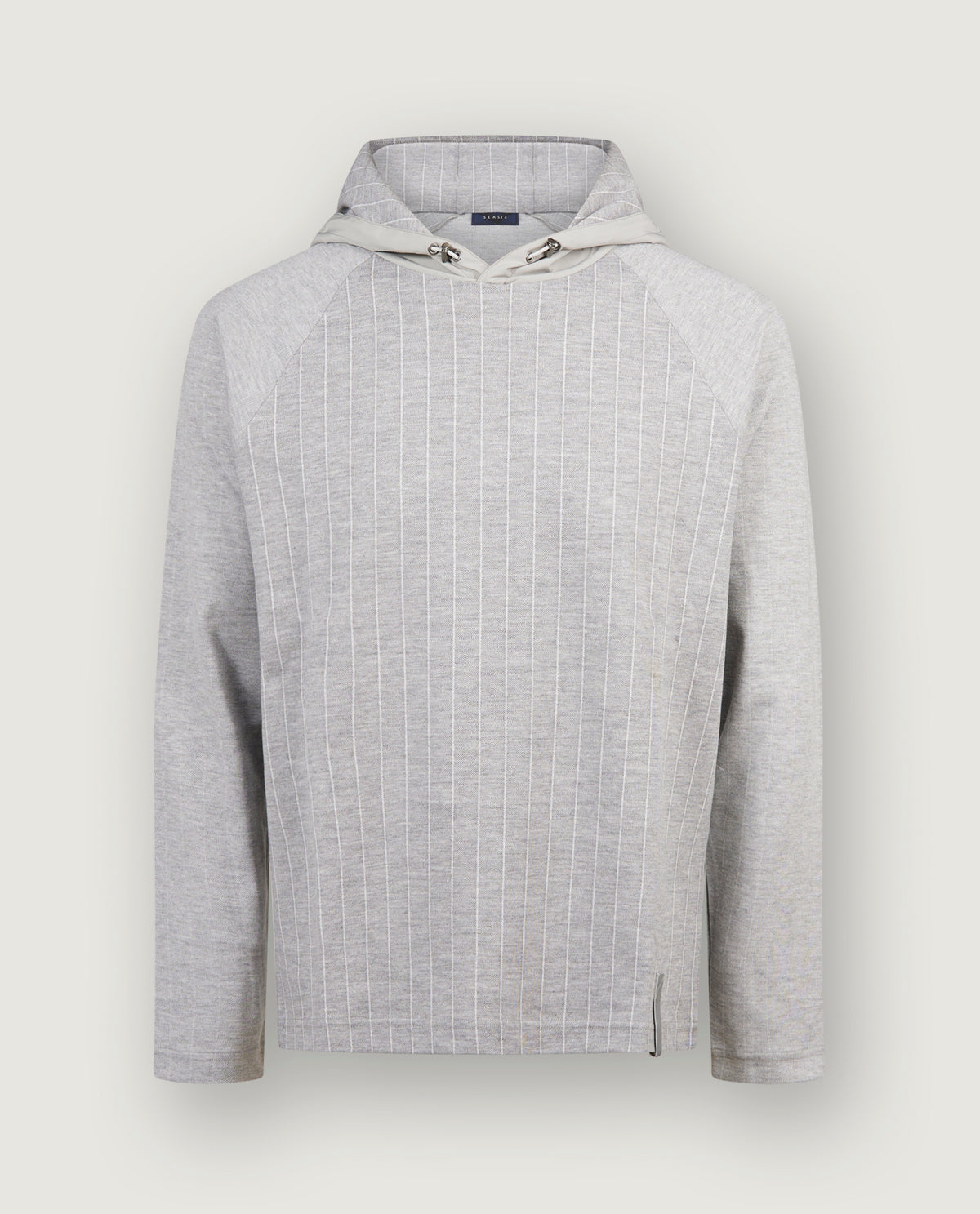 Krijtstreep Hoodie - Lichtgrijs