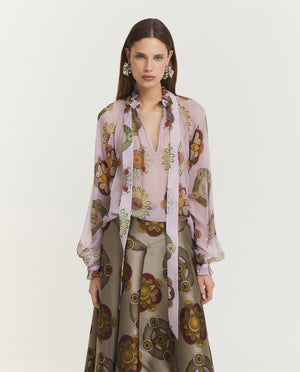 Zijden Cerere Blouse - Roze